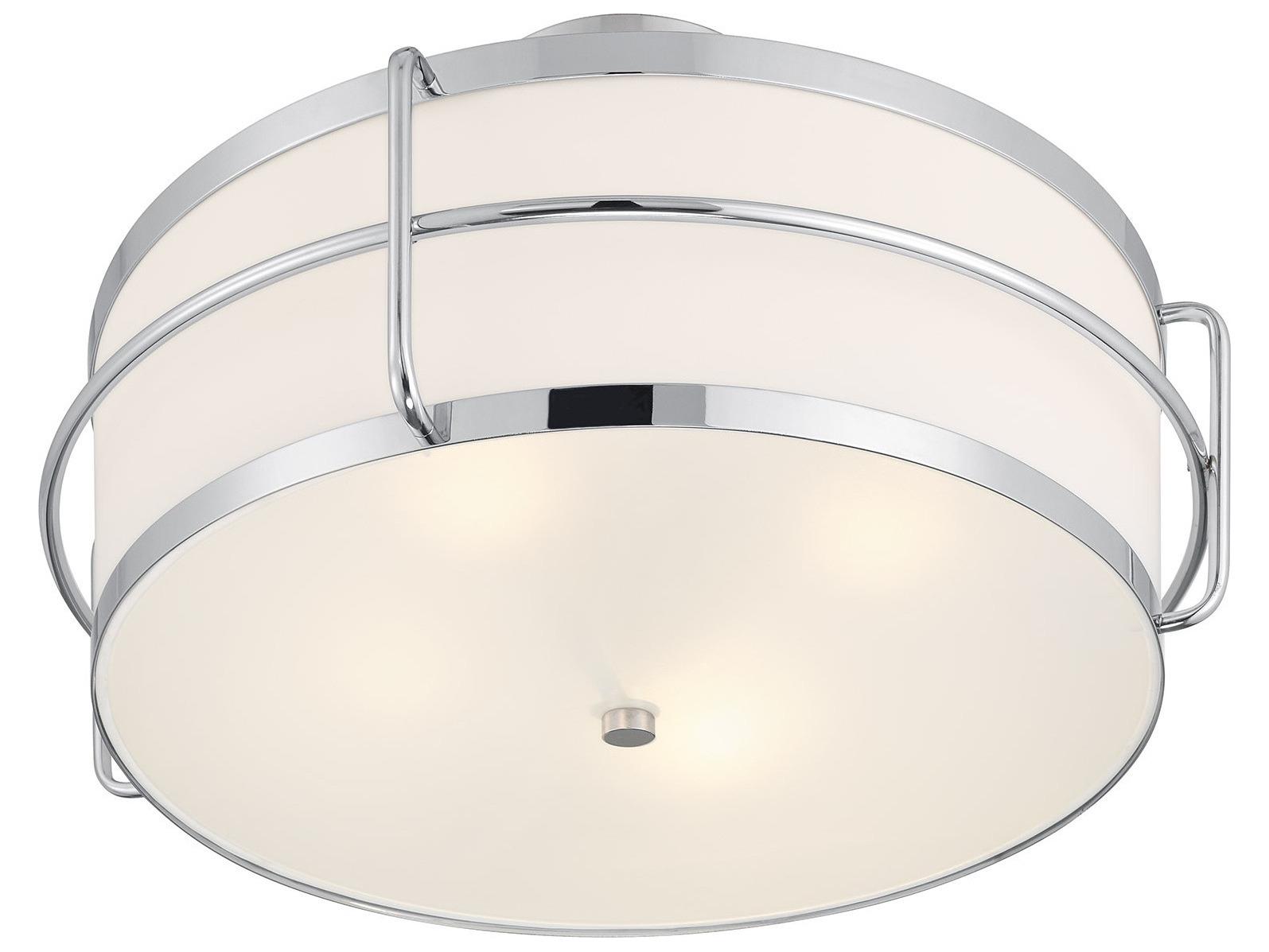 Savoy House Chauncey 4-Light Chrome Drum Semi Flush Mount