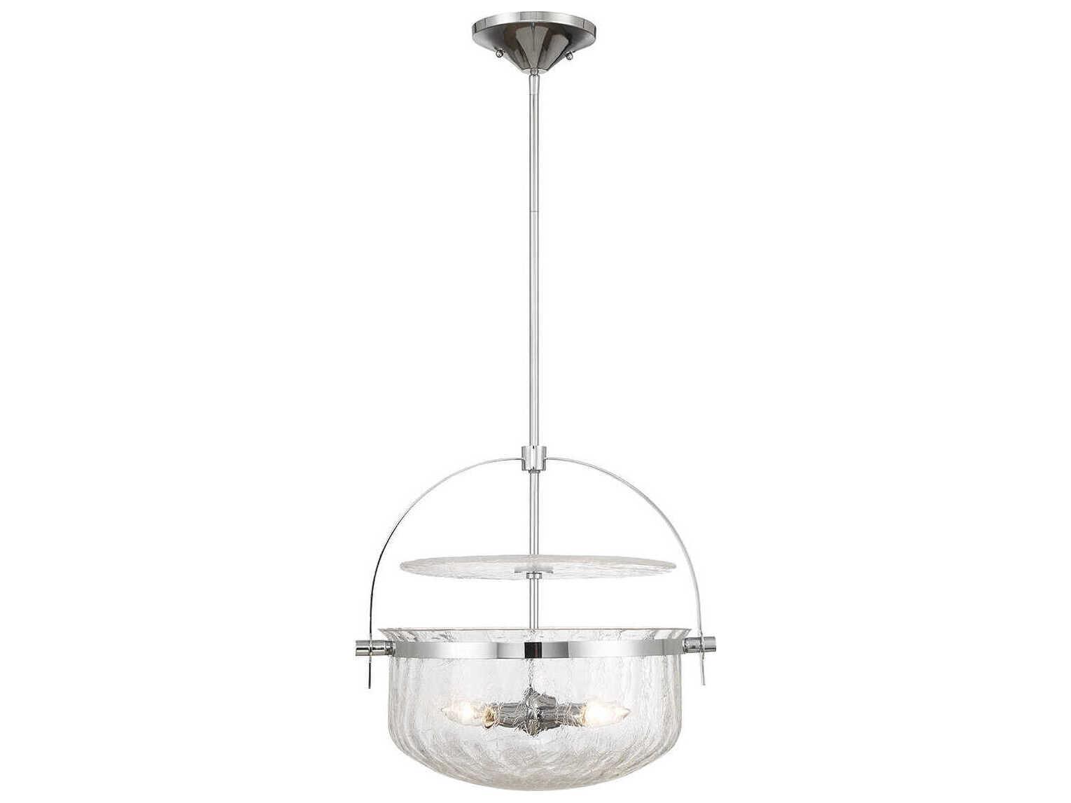 Savoy House Denmar 4-Light Polished Chrome Bowl Pendant