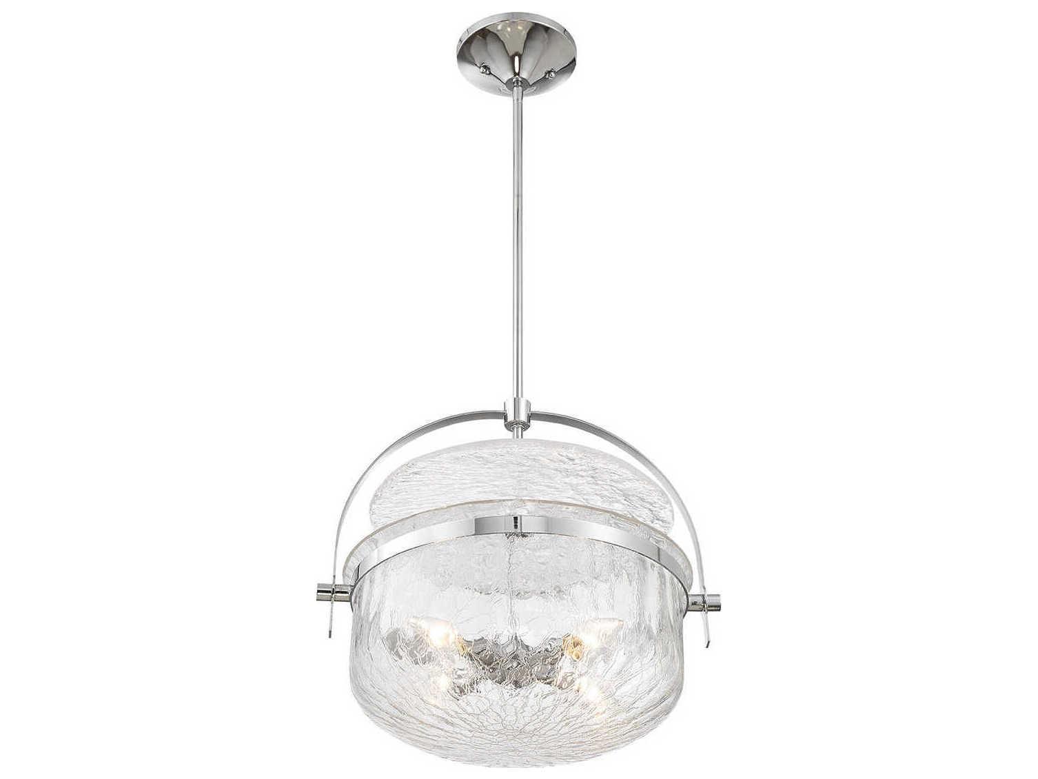 Savoy House Denmar 4-Light Polished Chrome Bowl Pendant