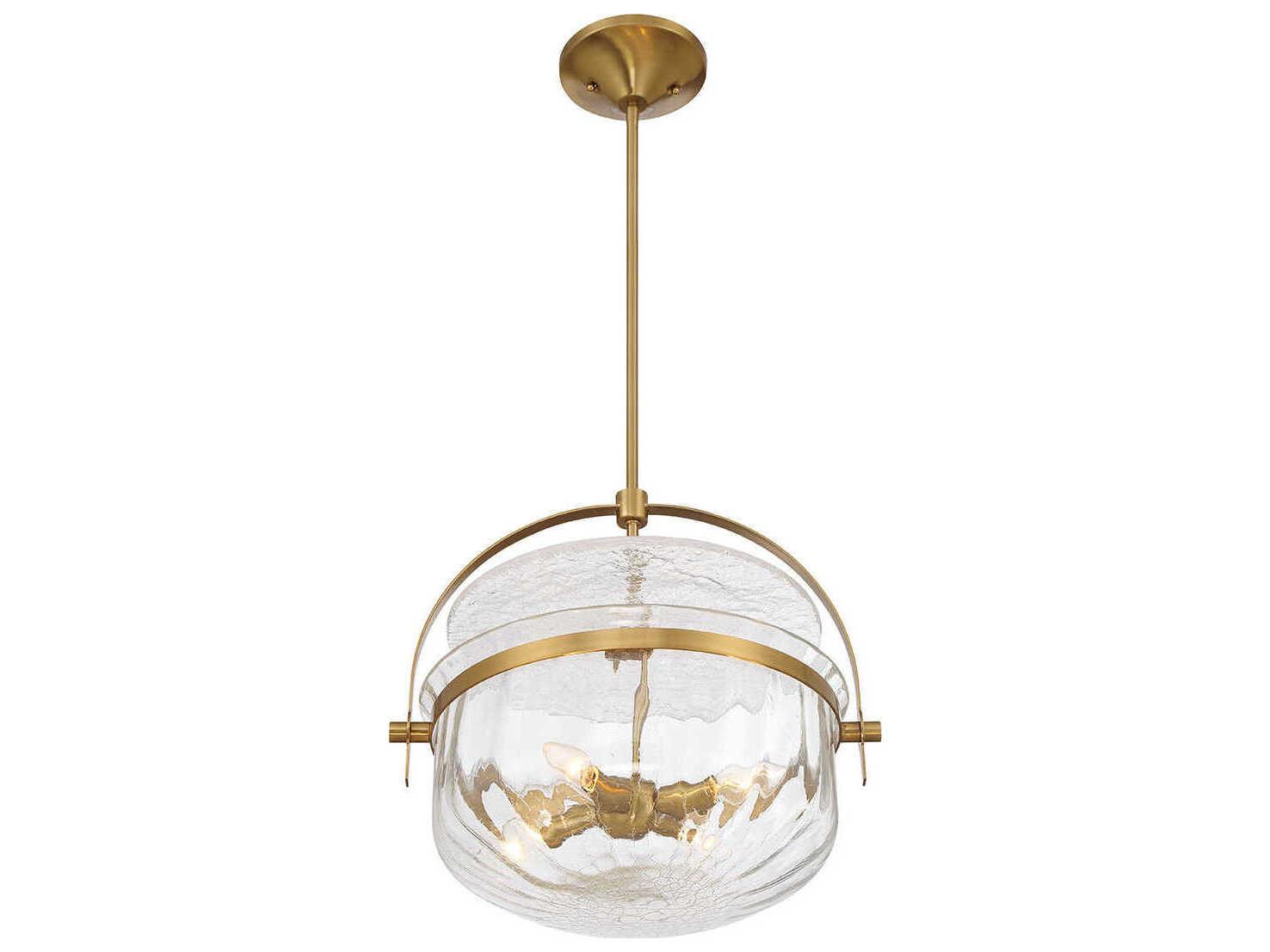 Savoy House Denmar 4-Light Warm Brass Bowl Pendant