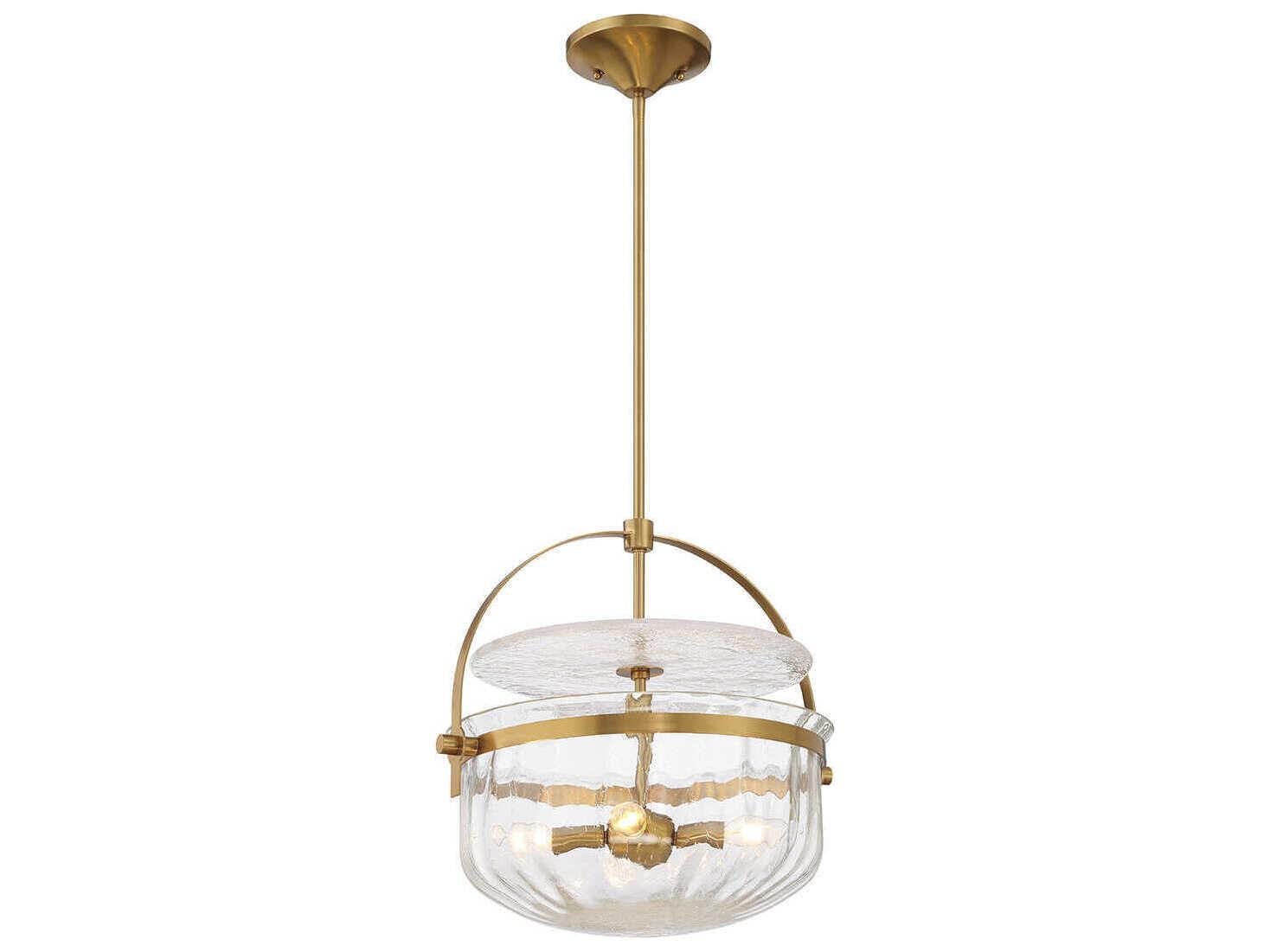 Savoy House Denmar 4-Light Warm Brass Bowl Pendant