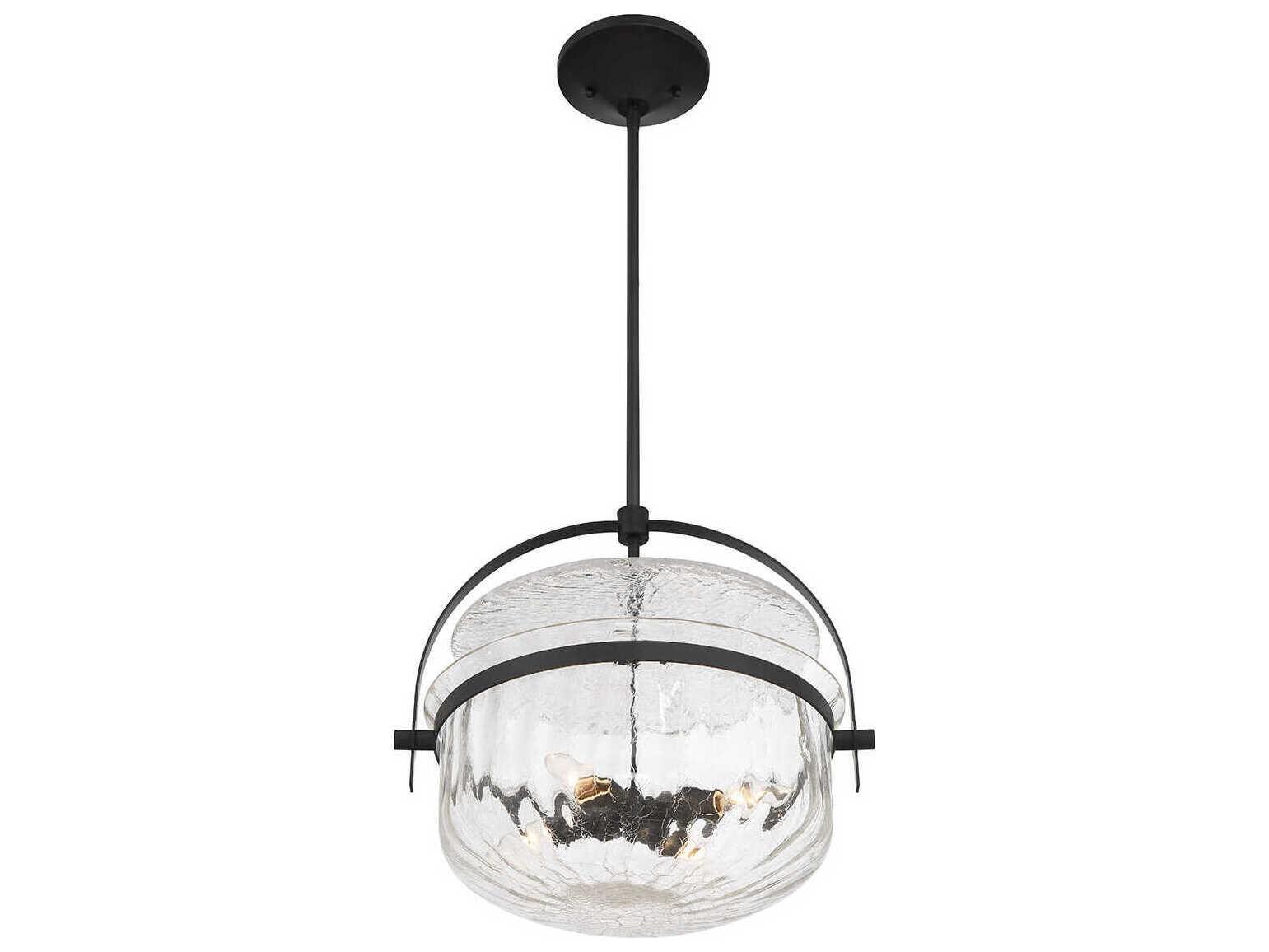 Savoy House Denmar 4-Light Matte Black Bowl Pendant