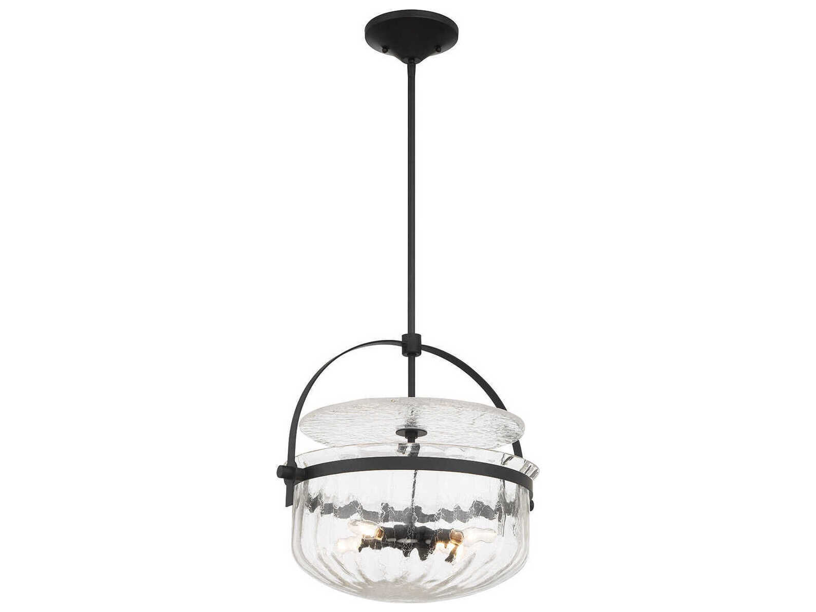 Savoy House Denmar 4-Light Matte Black Bowl Pendant