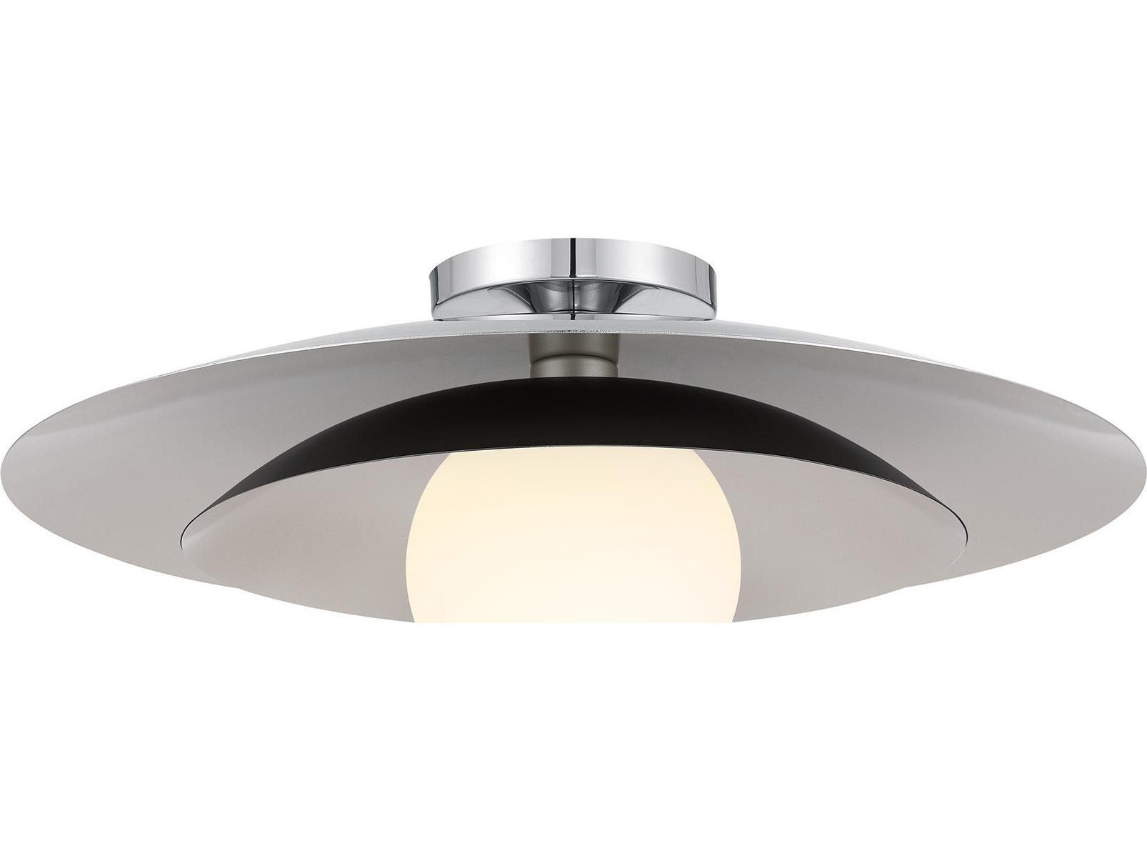 Savoy House Sherrer 1-Light Chrome Dome Semi Flush Mount