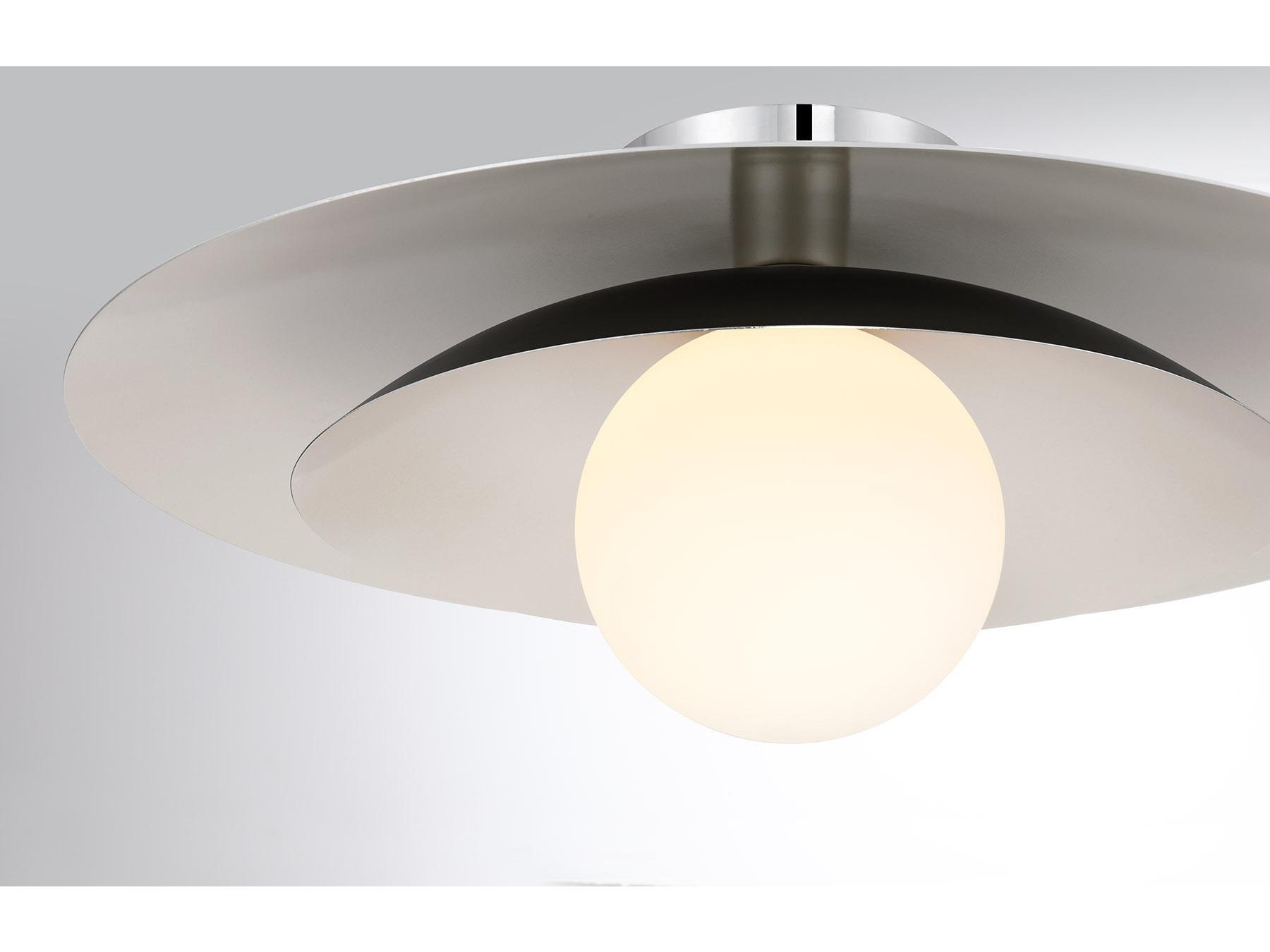 Savoy House Sherrer 1-Light Chrome Dome Semi Flush Mount