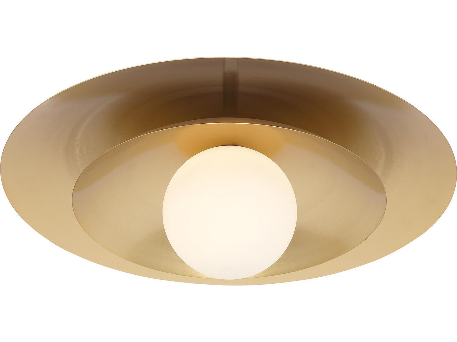 Savoy House Sherrer 1-Light Warm Brass Dome Flush Mount