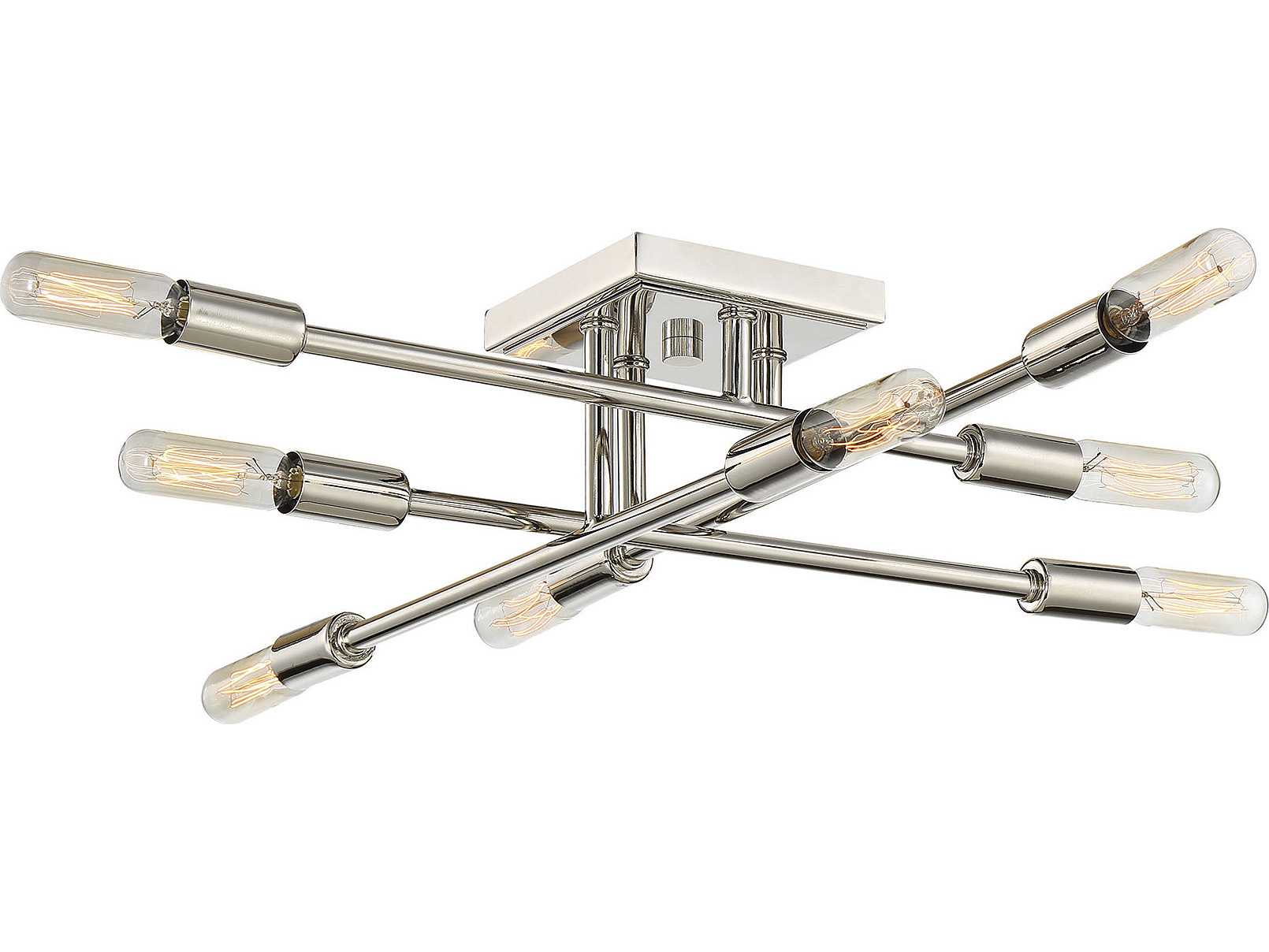 Savoy House Lyrique 8-Light Polished Nickel Semi Flush Mount