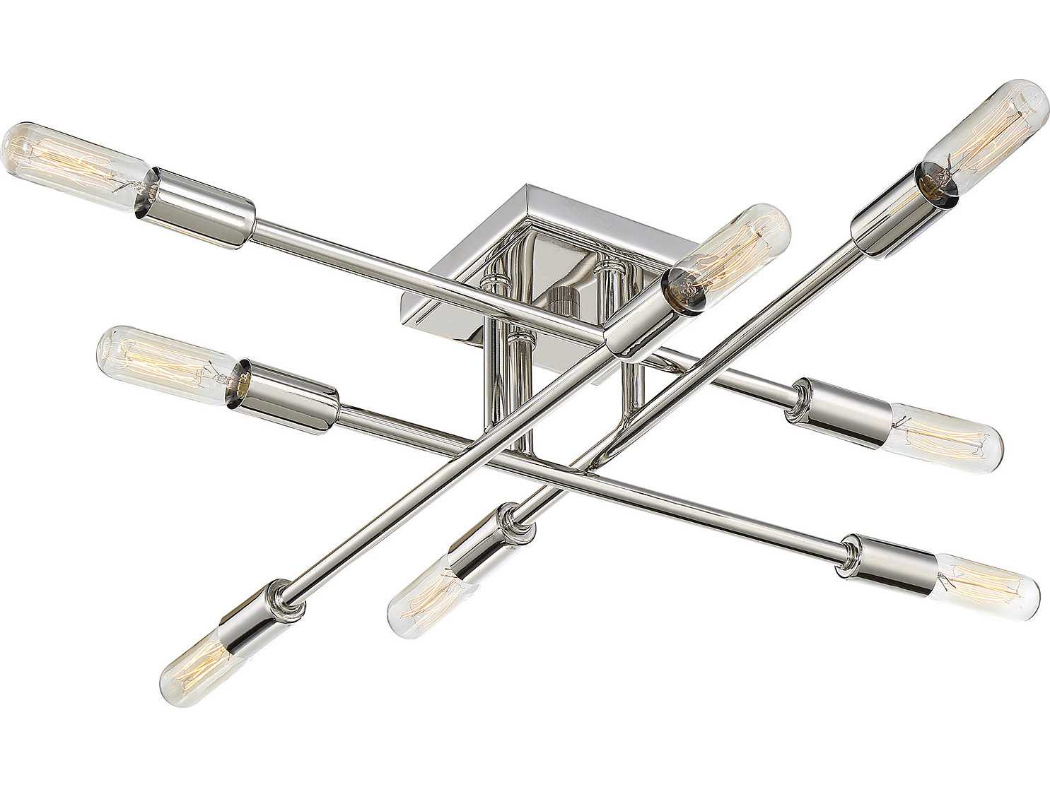 Savoy House Lyrique 8-Light Polished Nickel Semi Flush Mount