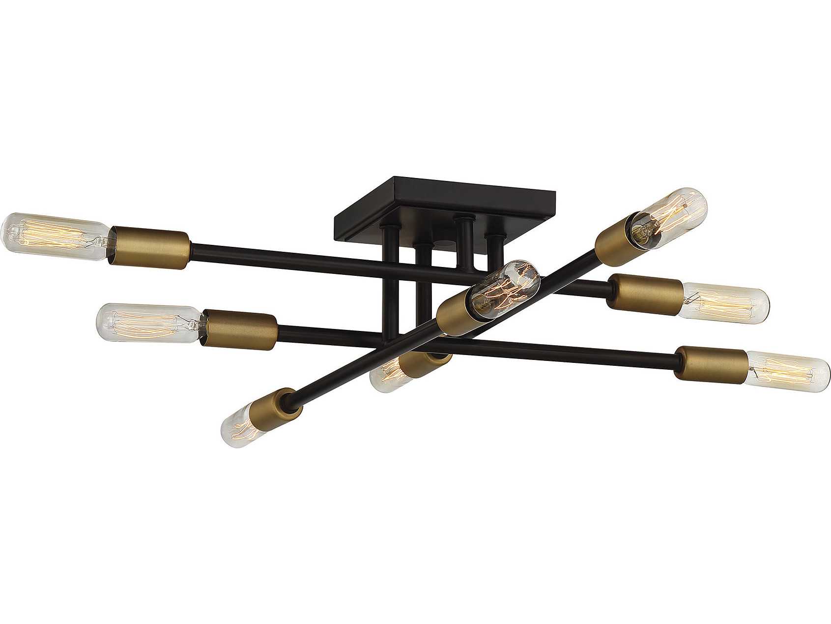 Savoy House Lyrique 8-Light Bronze Brass Semi Flush Mount