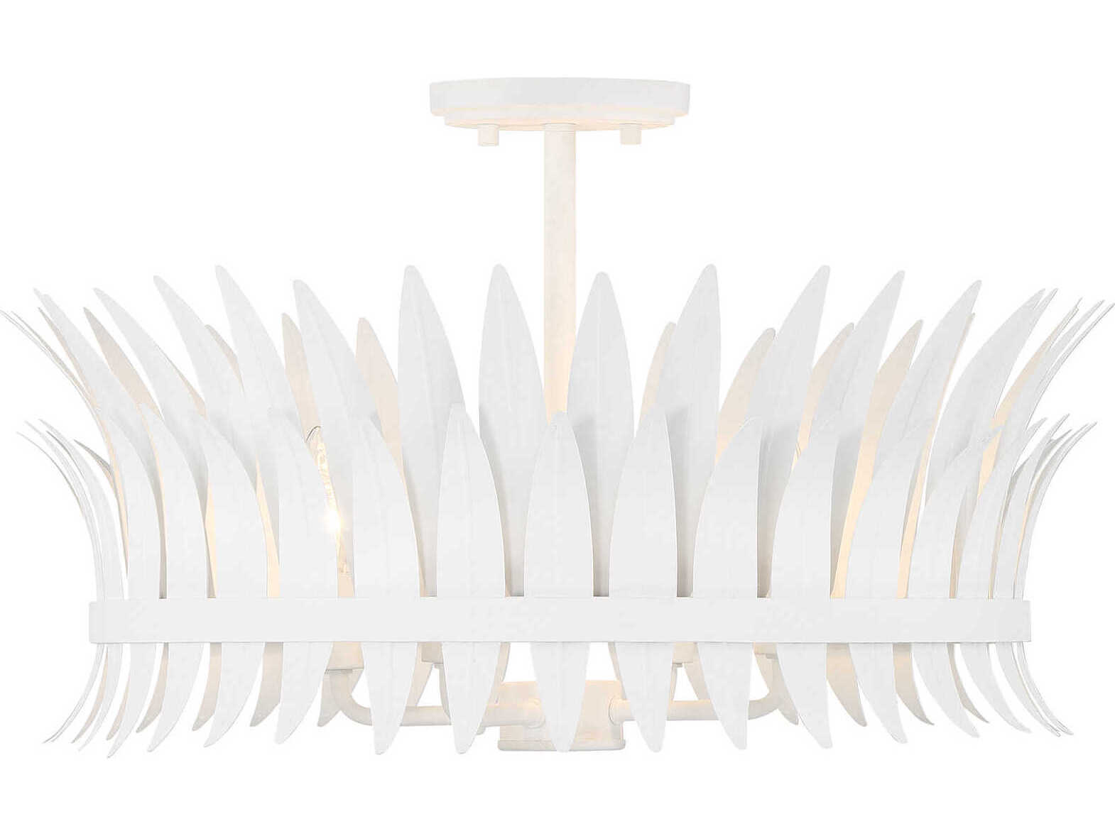 Savoy House Ensley 4-Light Bisque White Round Semi Flush Mount