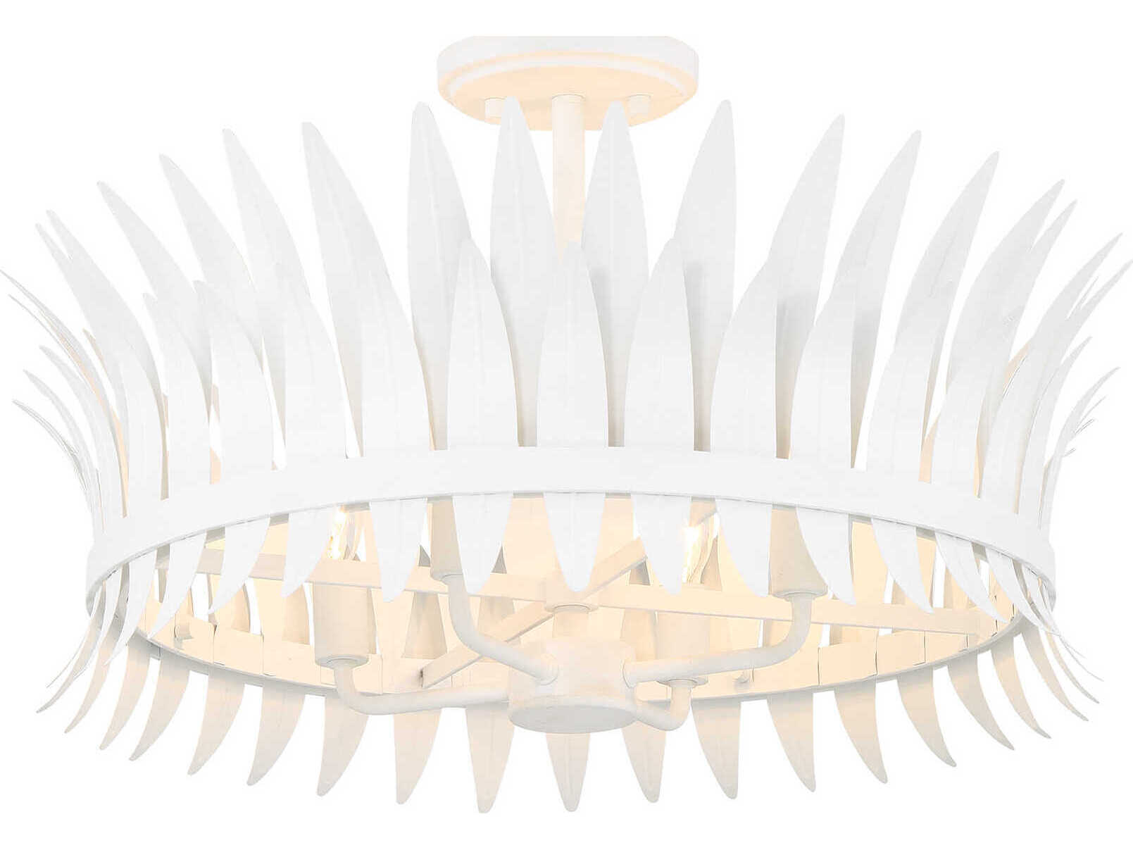 Savoy House Ensley 4-Light Bisque White Round Semi Flush Mount