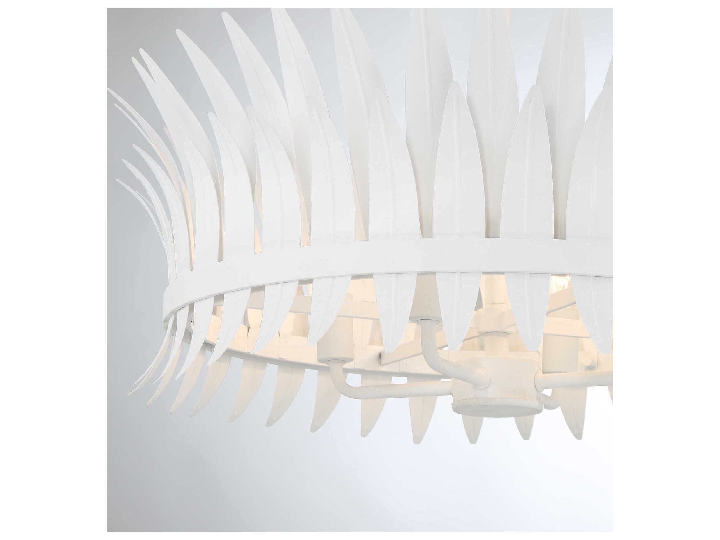 Savoy House Ensley 4-Light Bisque White Round Semi Flush Mount