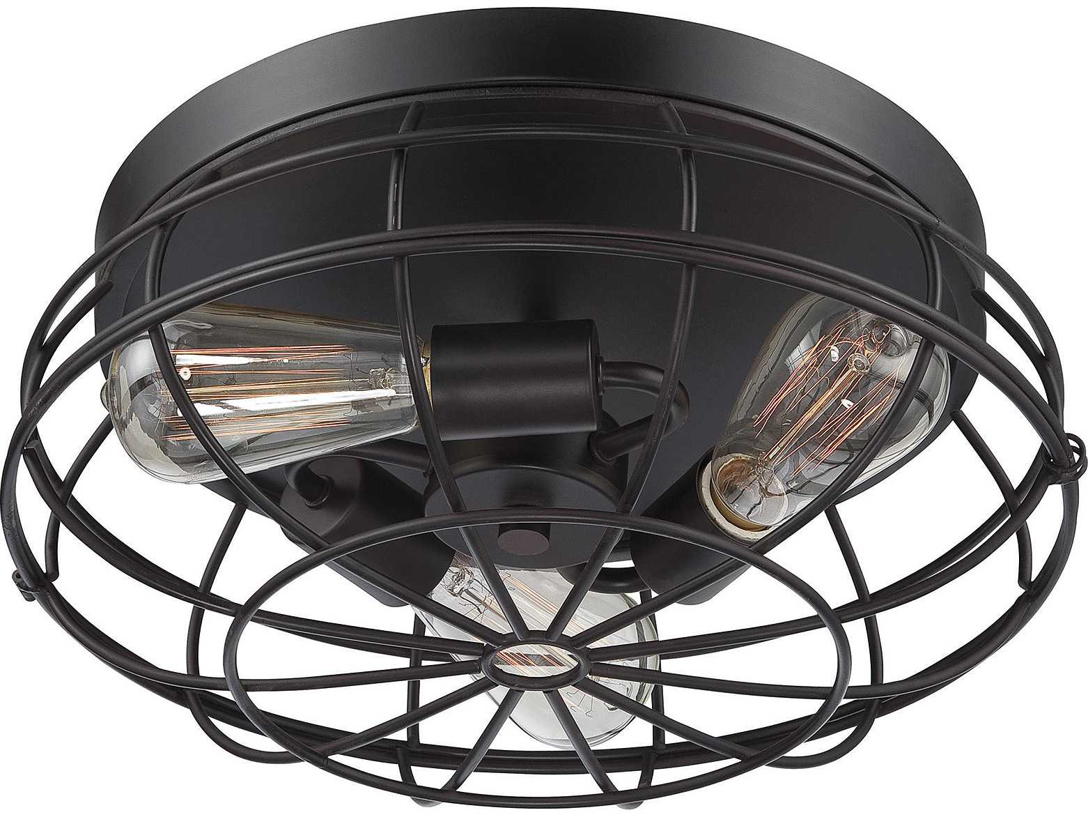 Savoy House Scout 3-Light English Bronze Cylinder Tiered Flush Mount