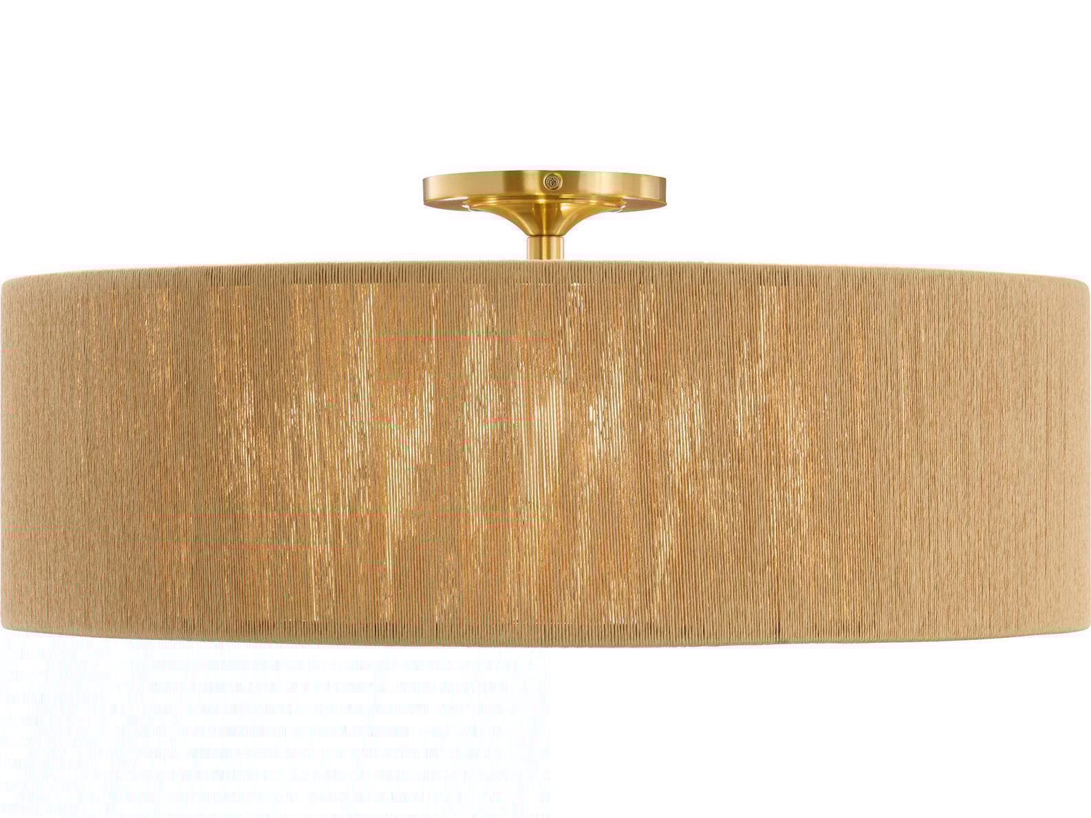 Savoy House Maynard 4-Light Warm Brass Brown Drum Flush Mount