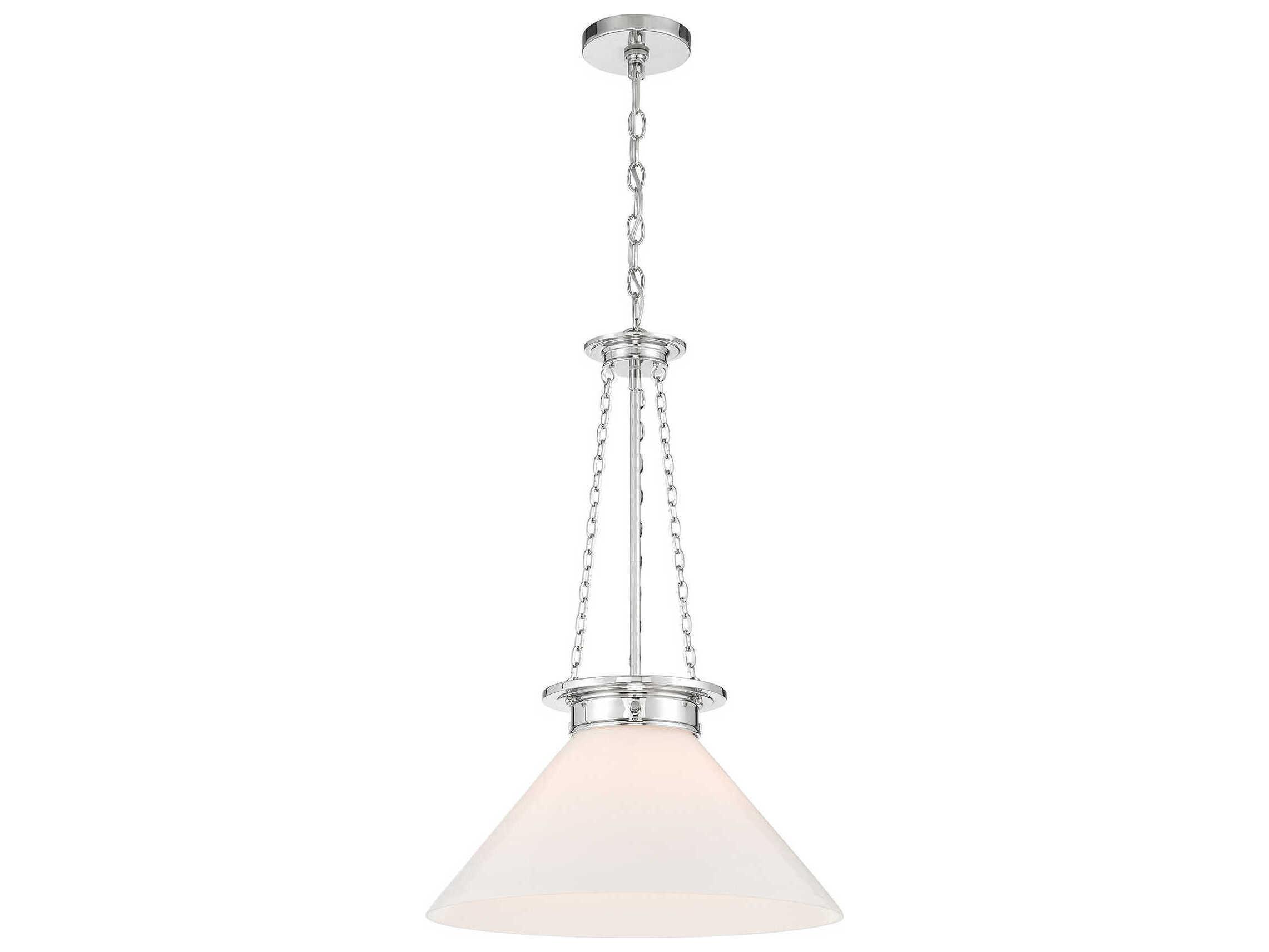 Savoy House Myers 1-Light Polished Nickel Pendant