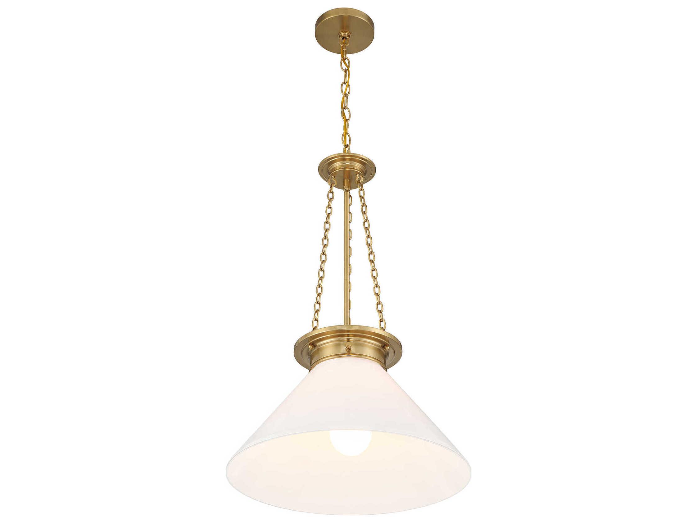 Savoy House Myers 1-Light Warm Brass Pendant