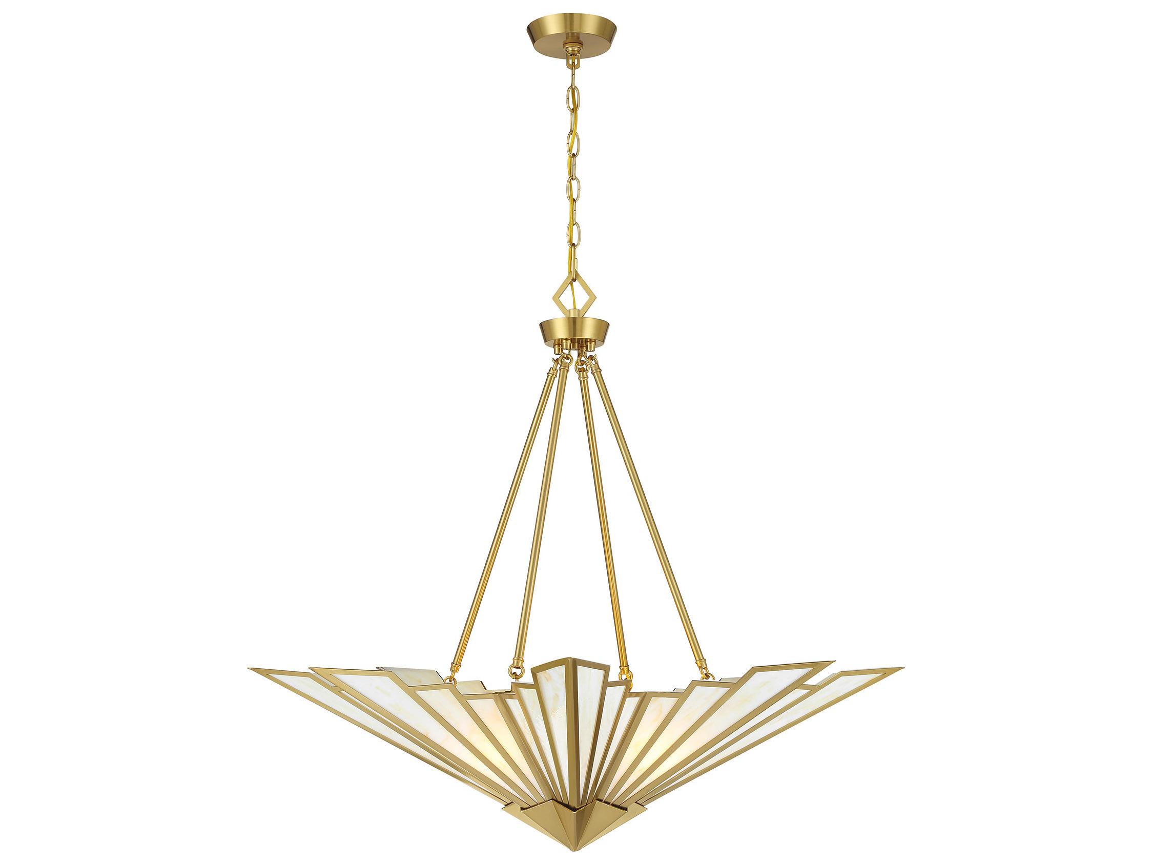 Savoy House Rivage 4-Light Warm Brass Pendant