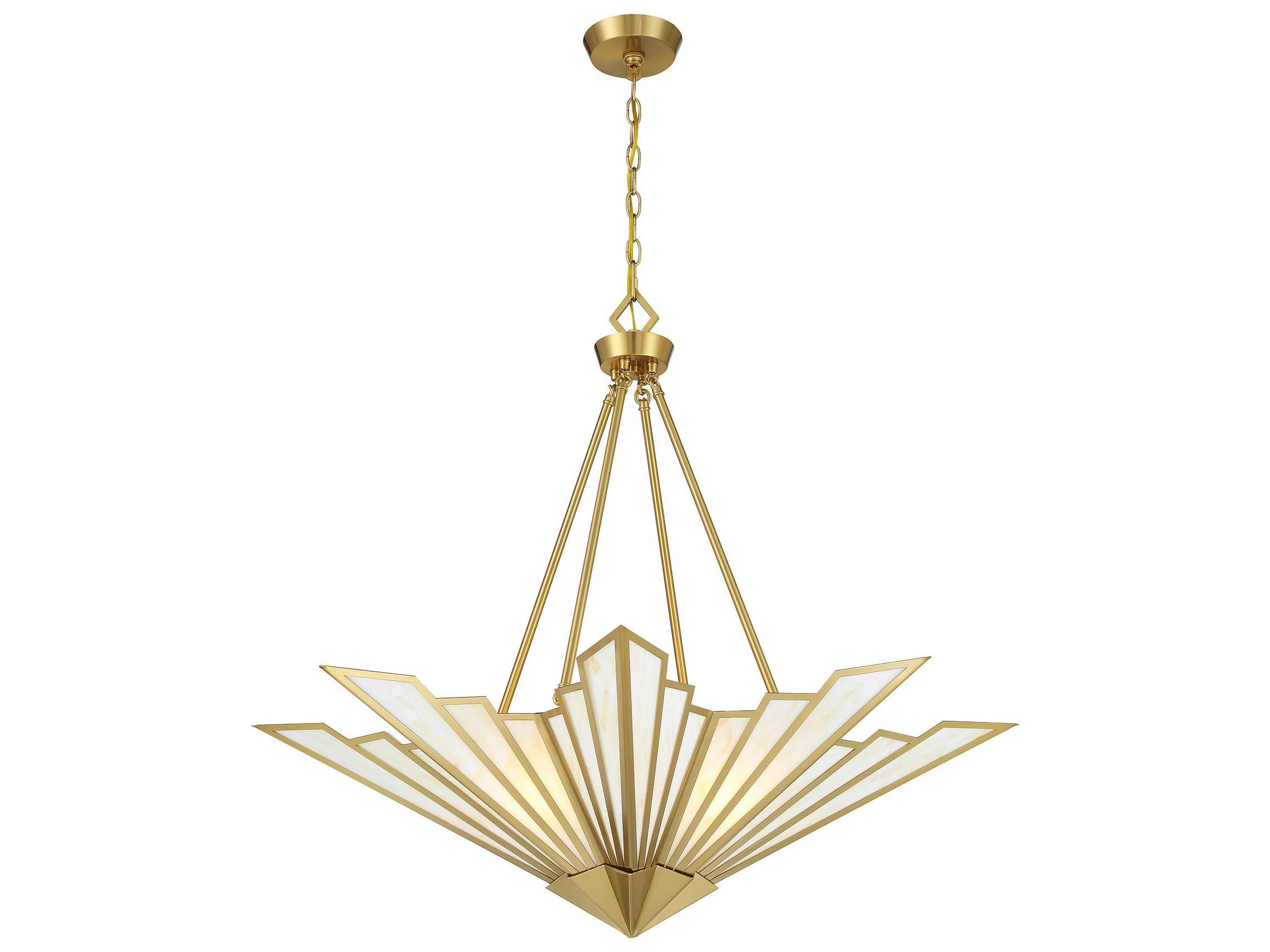 Savoy House Rivage 4-Light Warm Brass Pendant