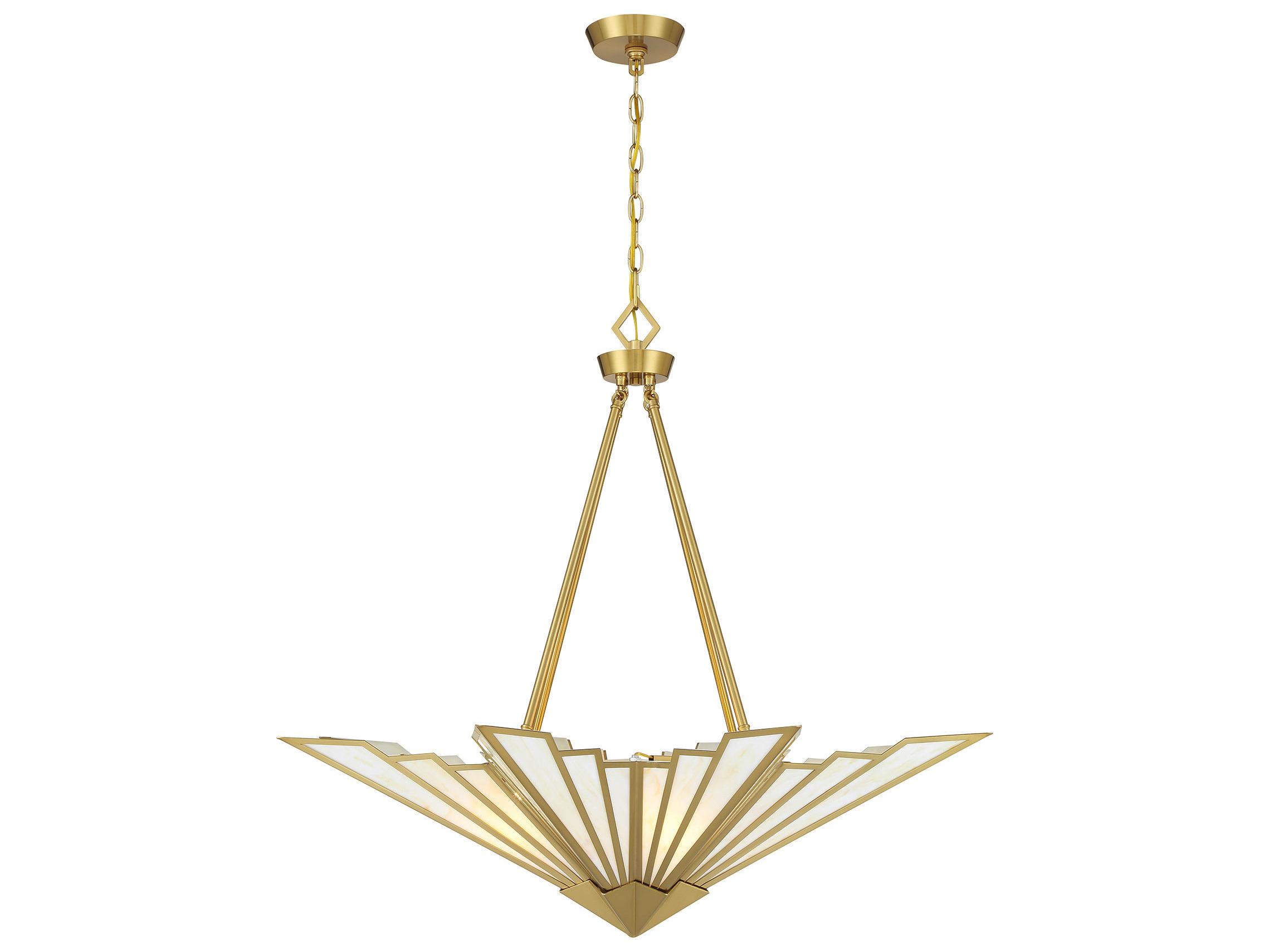 Savoy House Rivage 4-Light Warm Brass Pendant