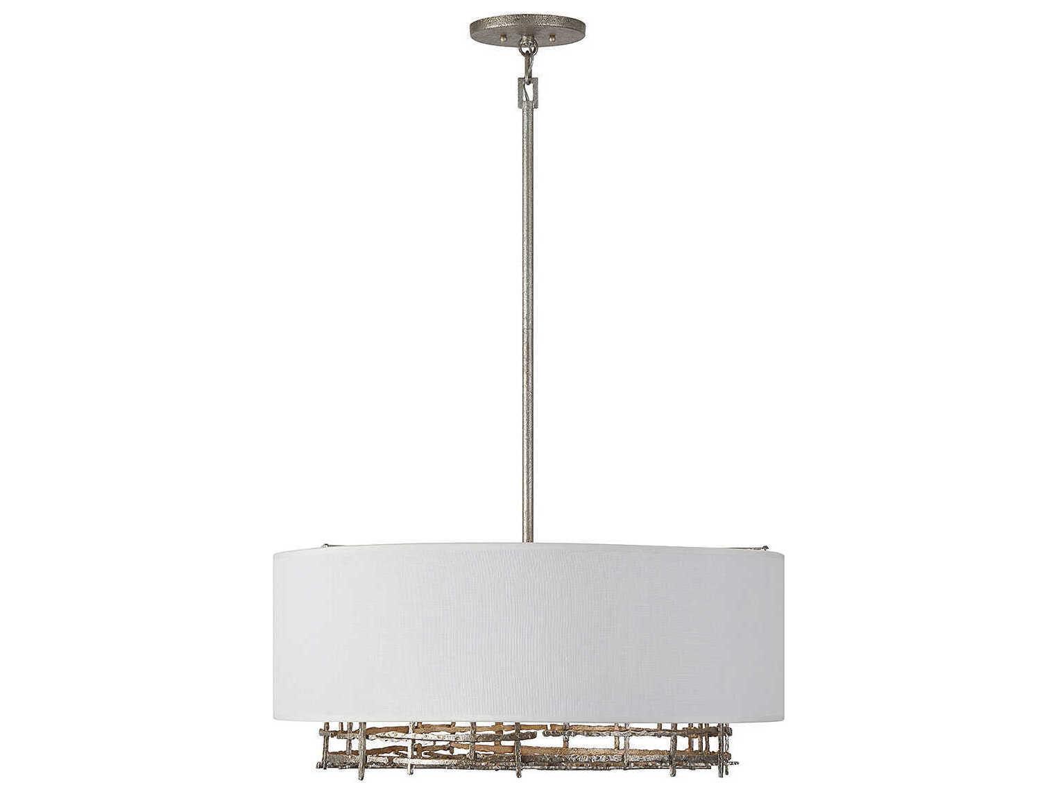 Savoy House Cameo 6-Light Champagne Luxe Silver Drum Pendant