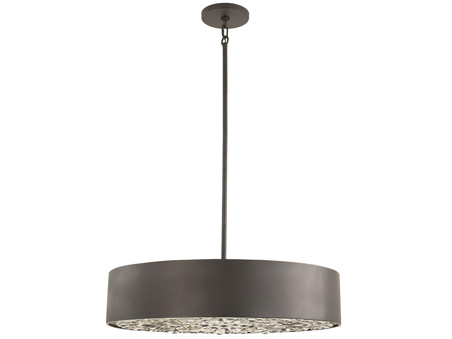 Savoy House Azores 6-Light Black Cashmere Crystal Drum Pendant