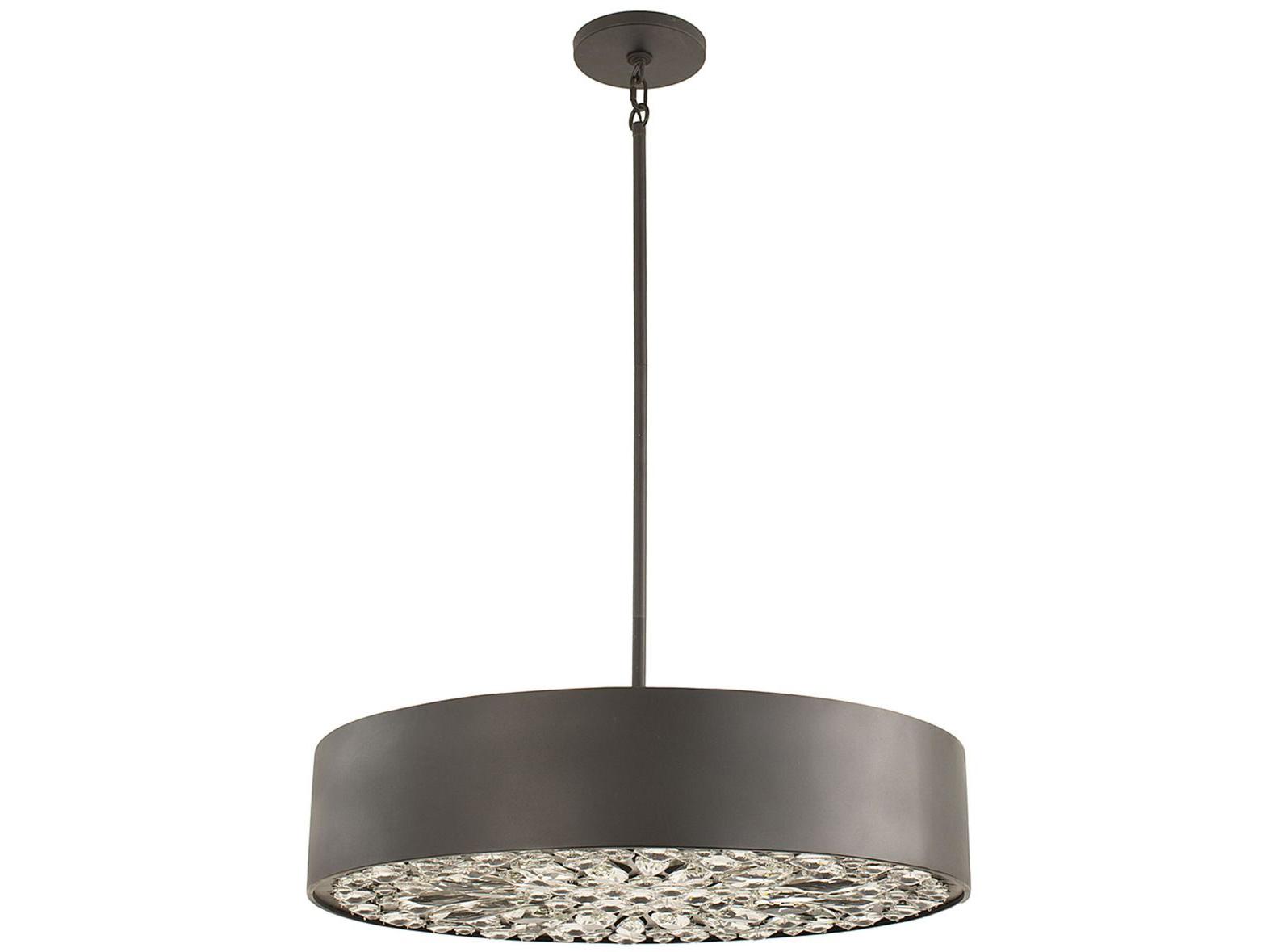 Savoy House Azores 6-Light Black Cashmere Crystal Drum Pendant