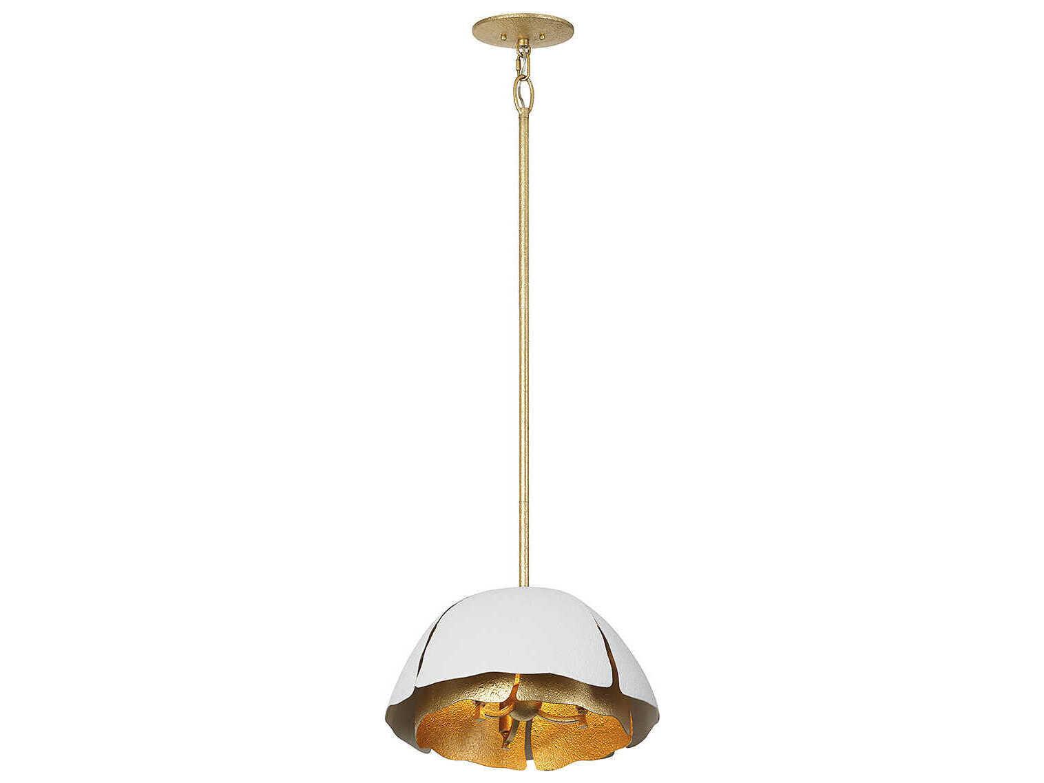 Savoy House Brewster 3-Light Cavalier Gold Royal White Dome Pendant