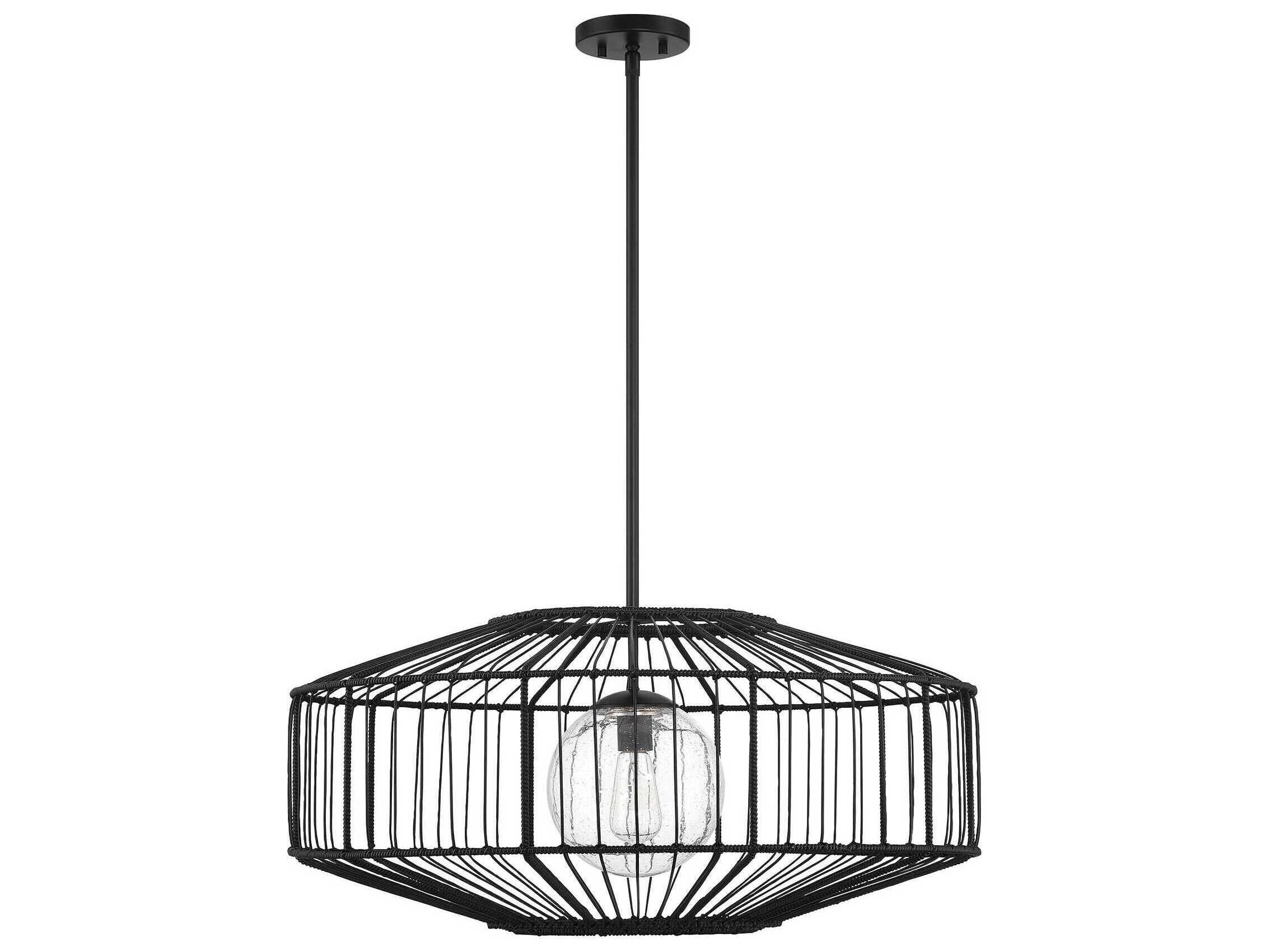 Savoy House Marcy 1-Light Matte Black Pendant