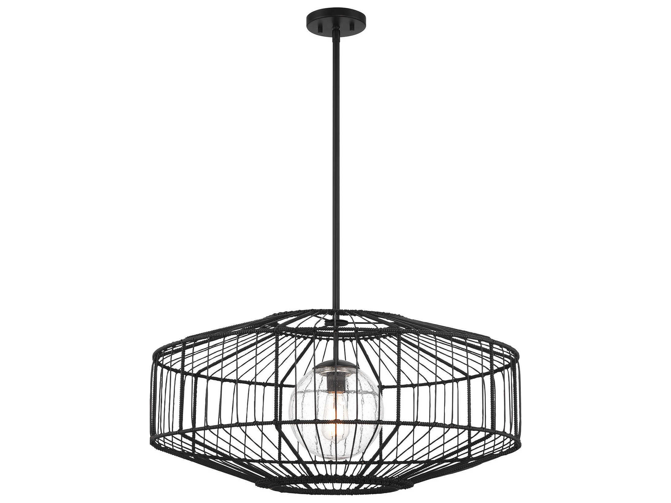 Savoy House Marcy 1-Light Matte Black Pendant