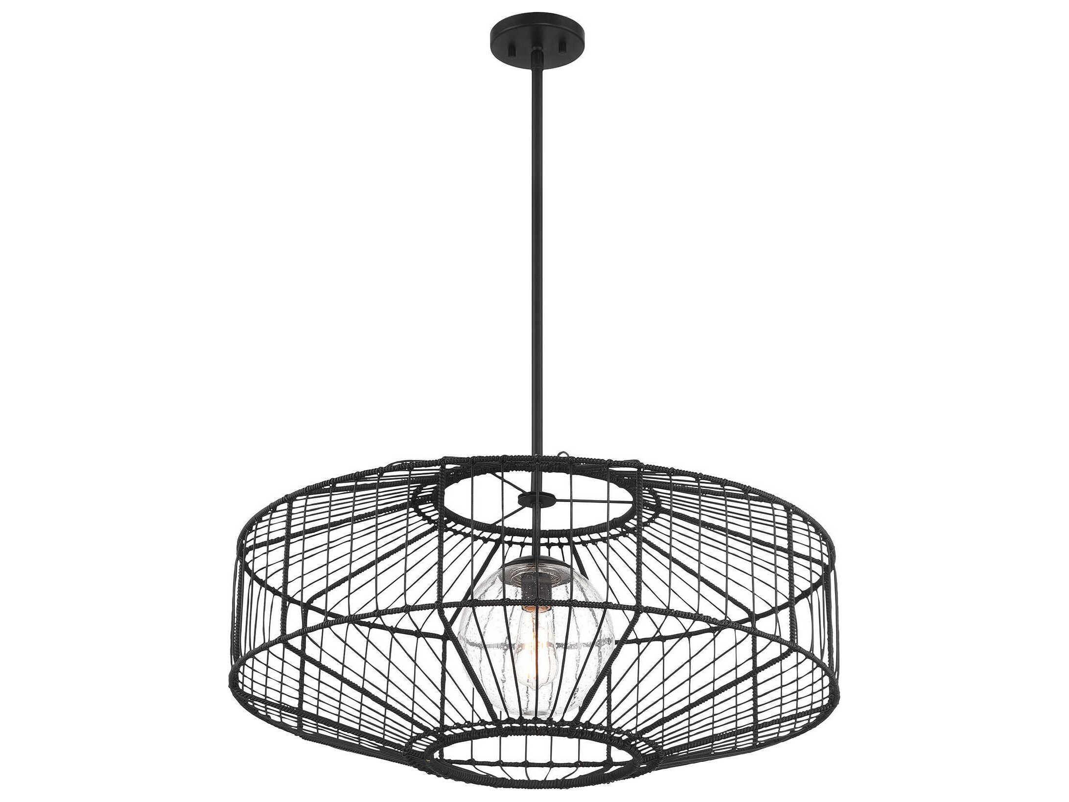 Savoy House Marcy 1-Light Matte Black Pendant