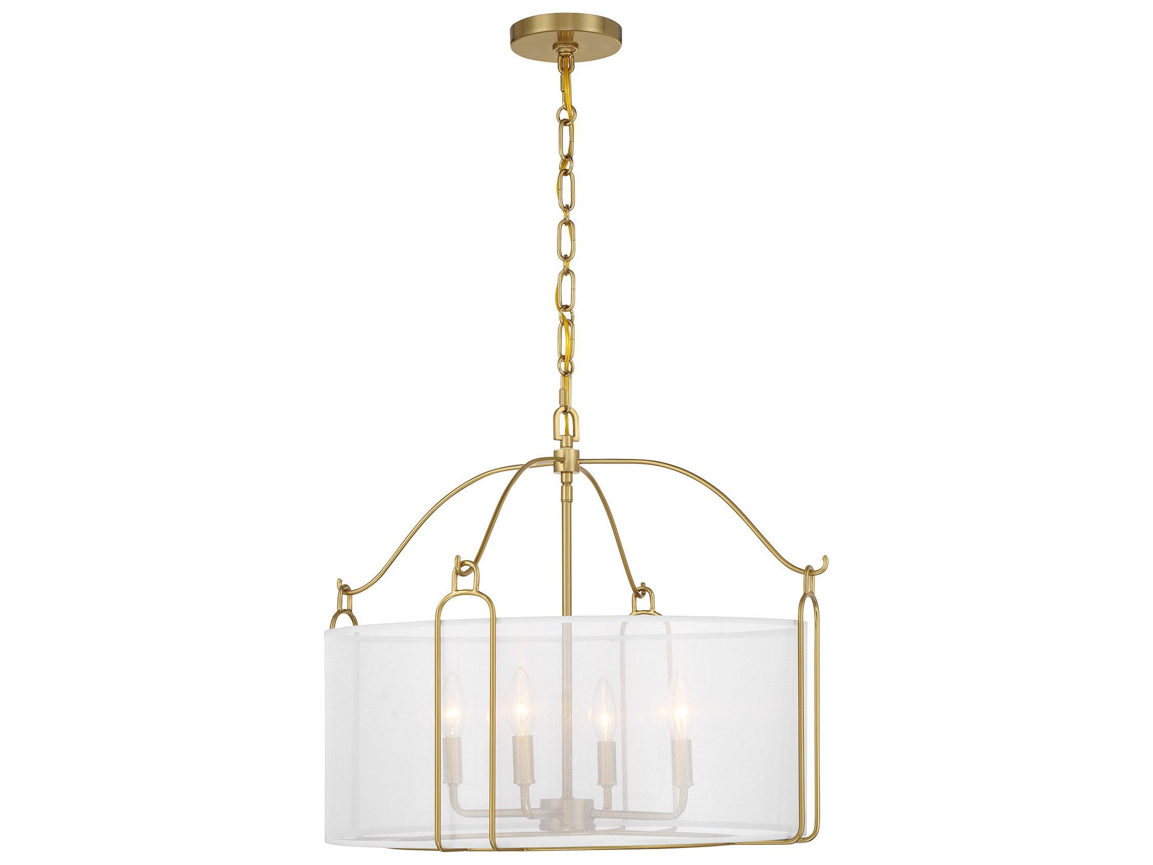Savoy House Ashlay 4-Light Warm Brass Pendant