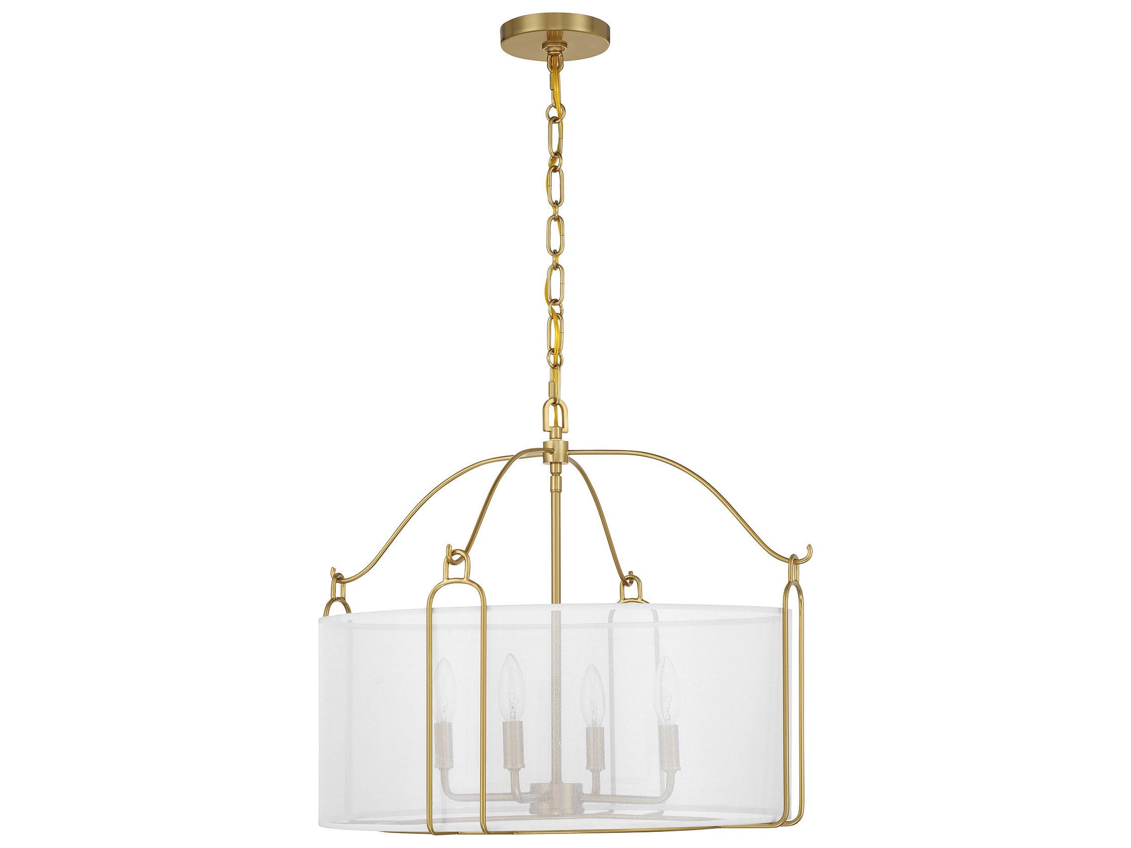 Savoy House Ashlay 4-Light Warm Brass Pendant