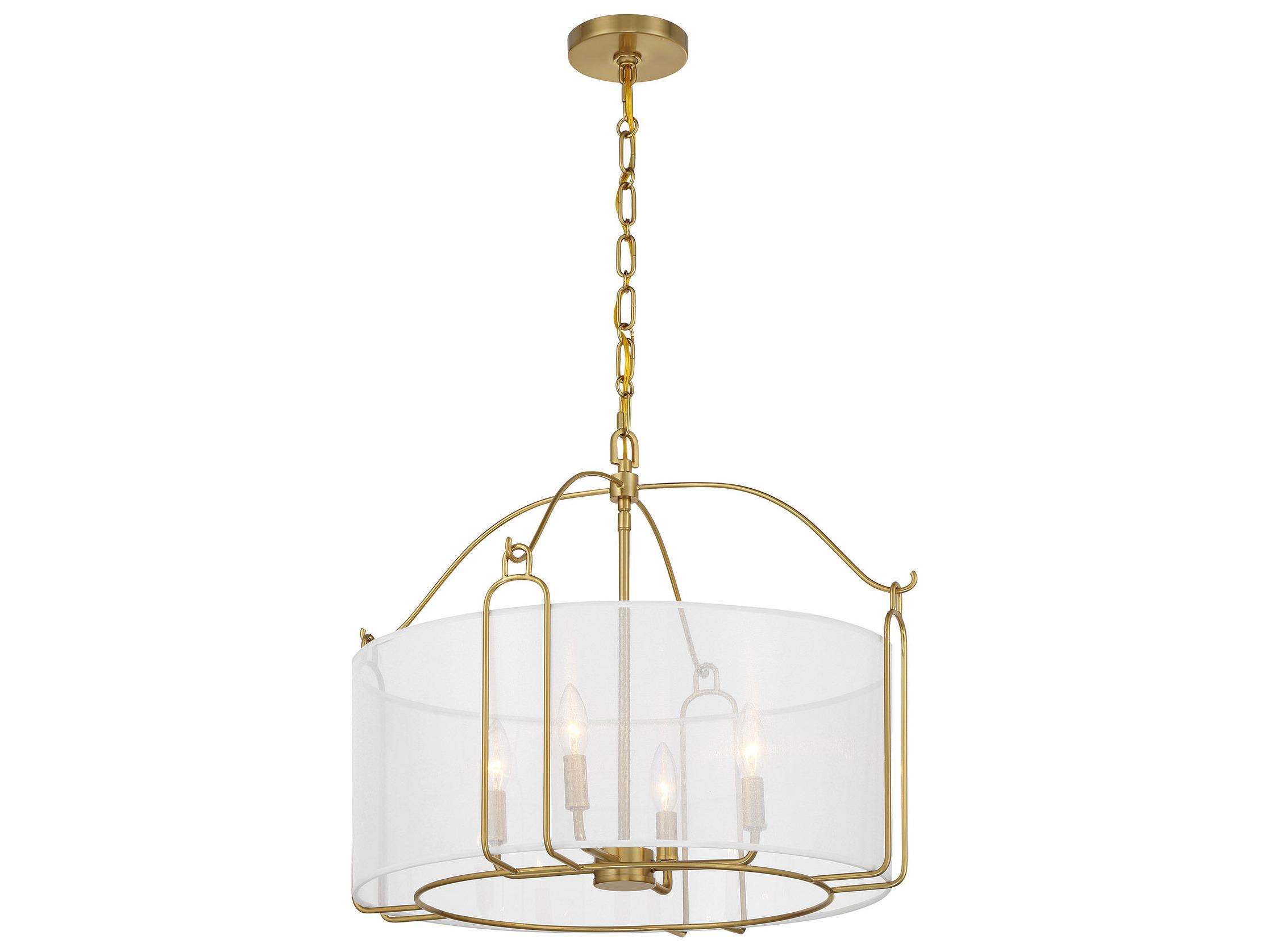 Savoy House Ashlay 4-Light Warm Brass Pendant