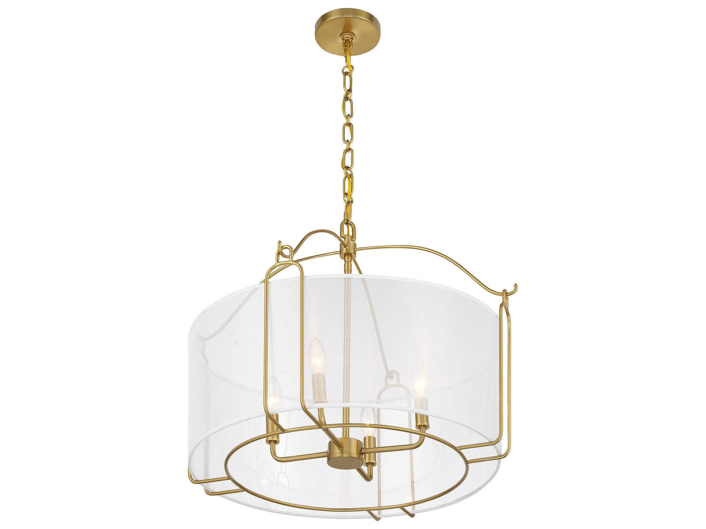 Savoy House Ashlay 4-Light Warm Brass Pendant