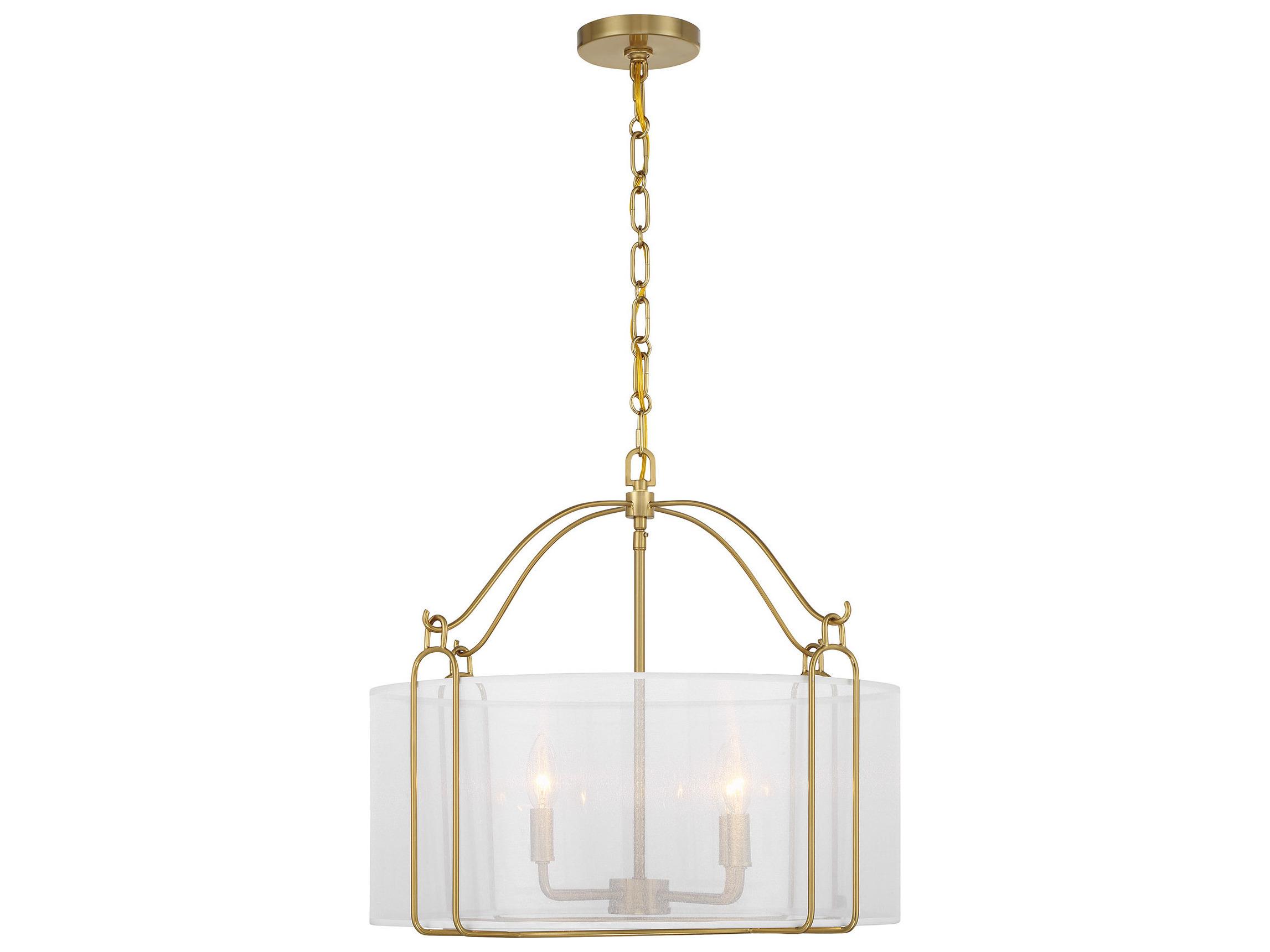 Savoy House Ashlay 4-Light Warm Brass Pendant