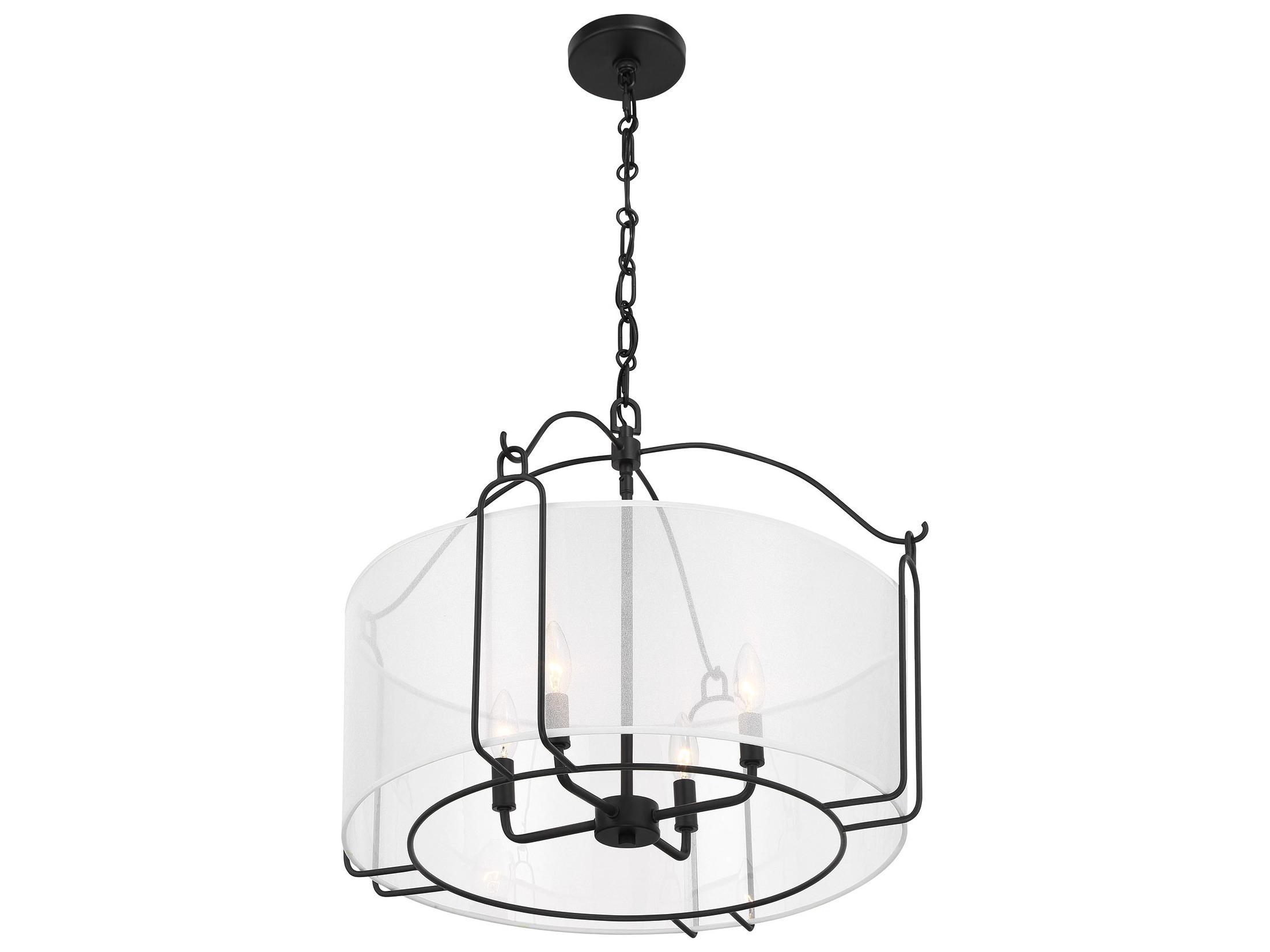 Savoy House Ashlay 4-Light Matte Black Pendant