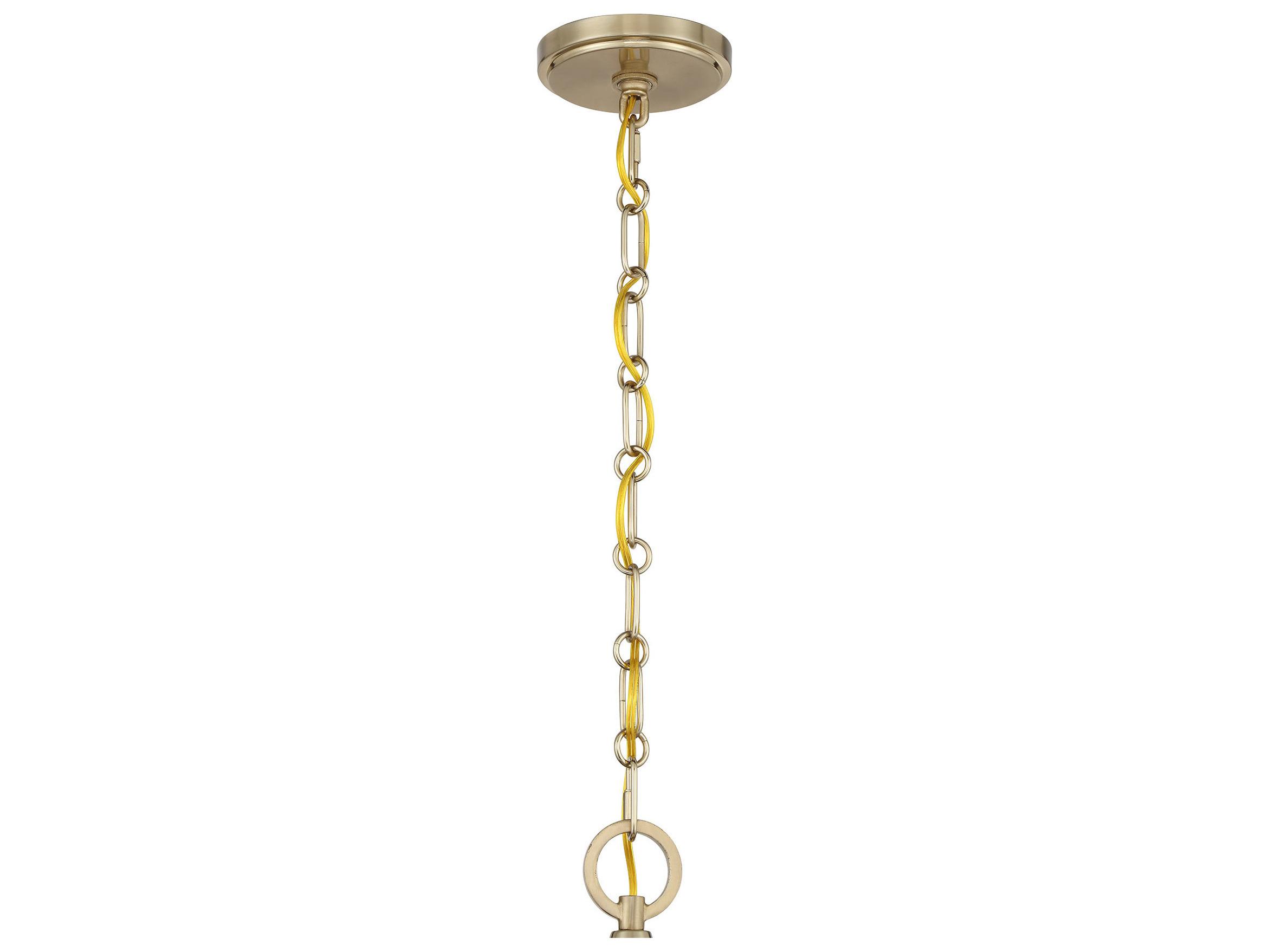 Savoy House Monterey 4-Light Matte Black Warm Brass Dome Pendant