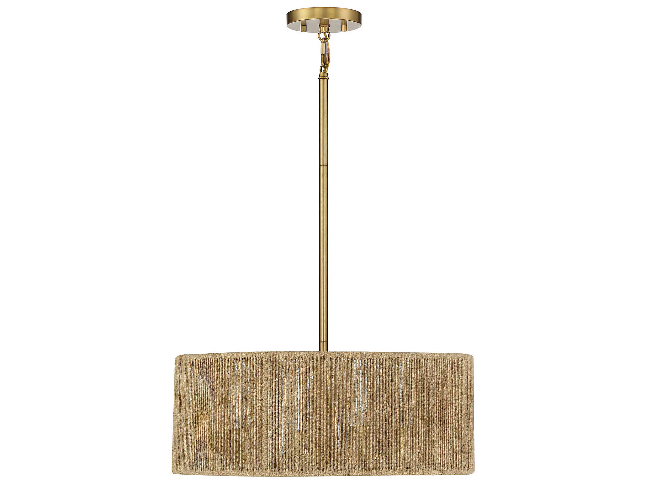 Savoy House Ashe 4-Light Warm Brass Rope Drum Round Chandelier