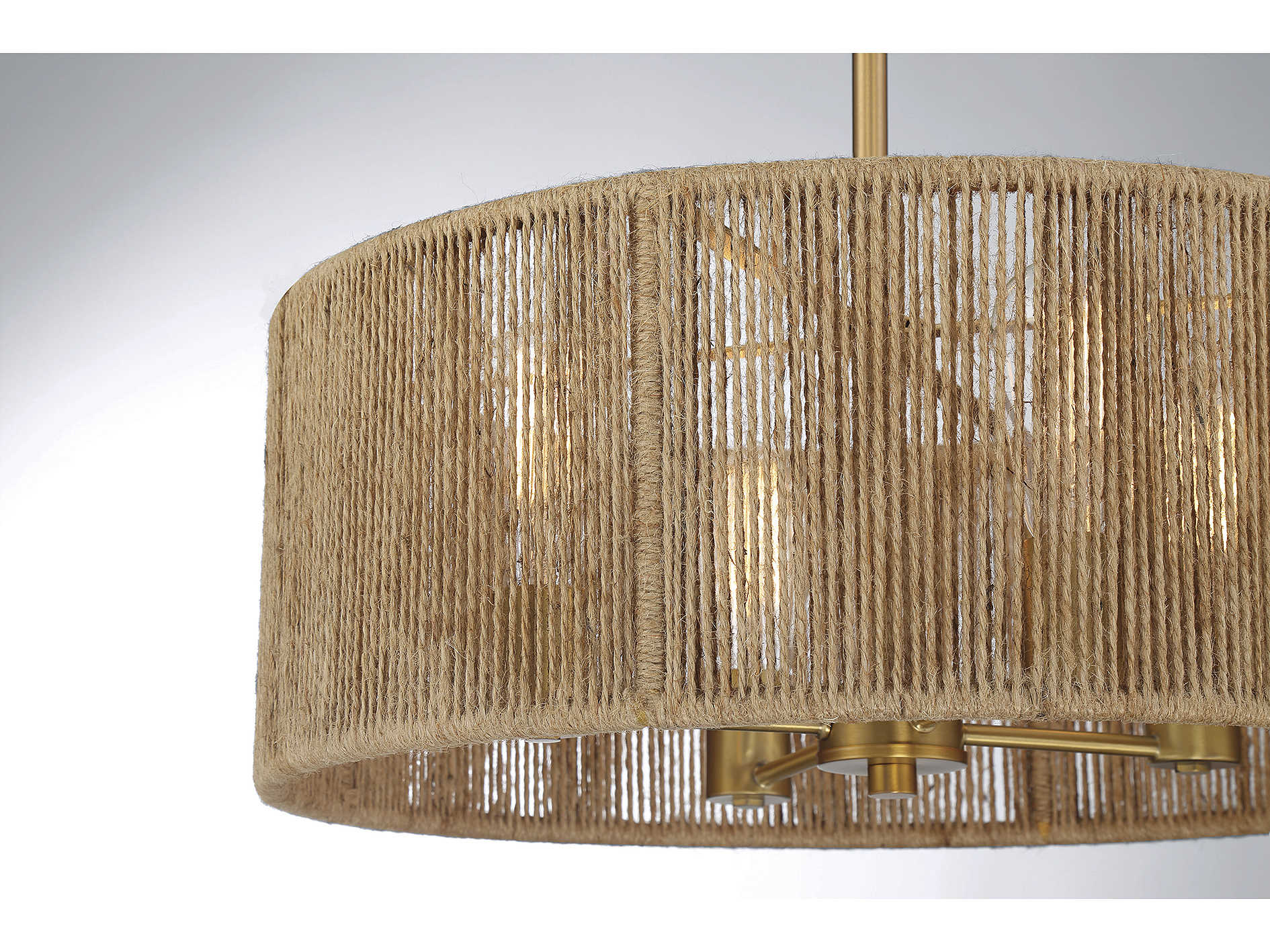 Savoy House Ashe 4-Light Warm Brass Rope Drum Round Chandelier