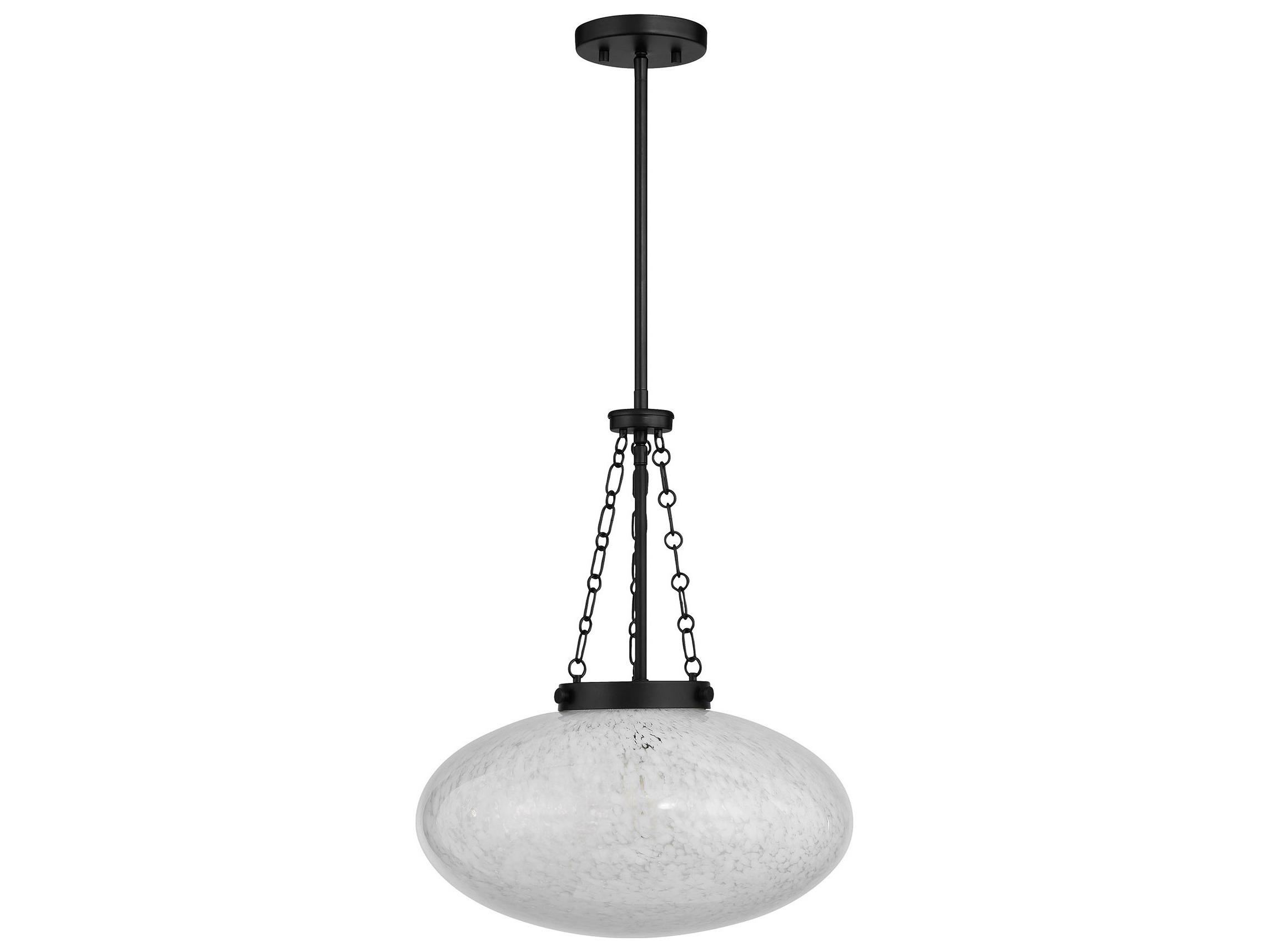 Savoy House Willow 1-Light Matte Black Globe Pendant