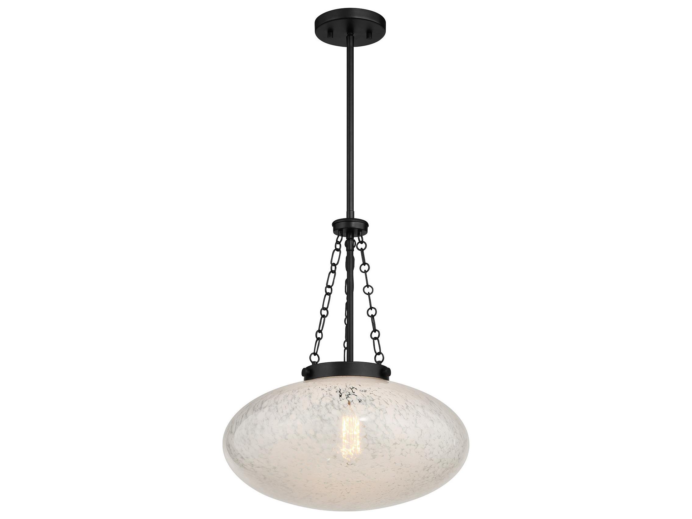 Savoy House Willow 1-Light Matte Black Globe Pendant