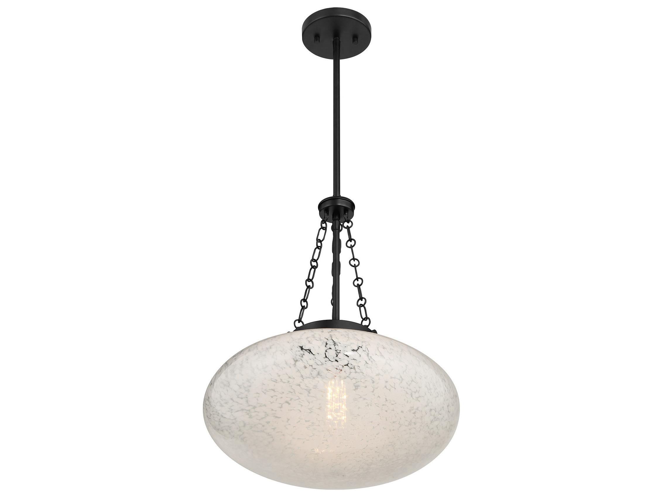 Savoy House Willow 1-Light Matte Black Globe Pendant
