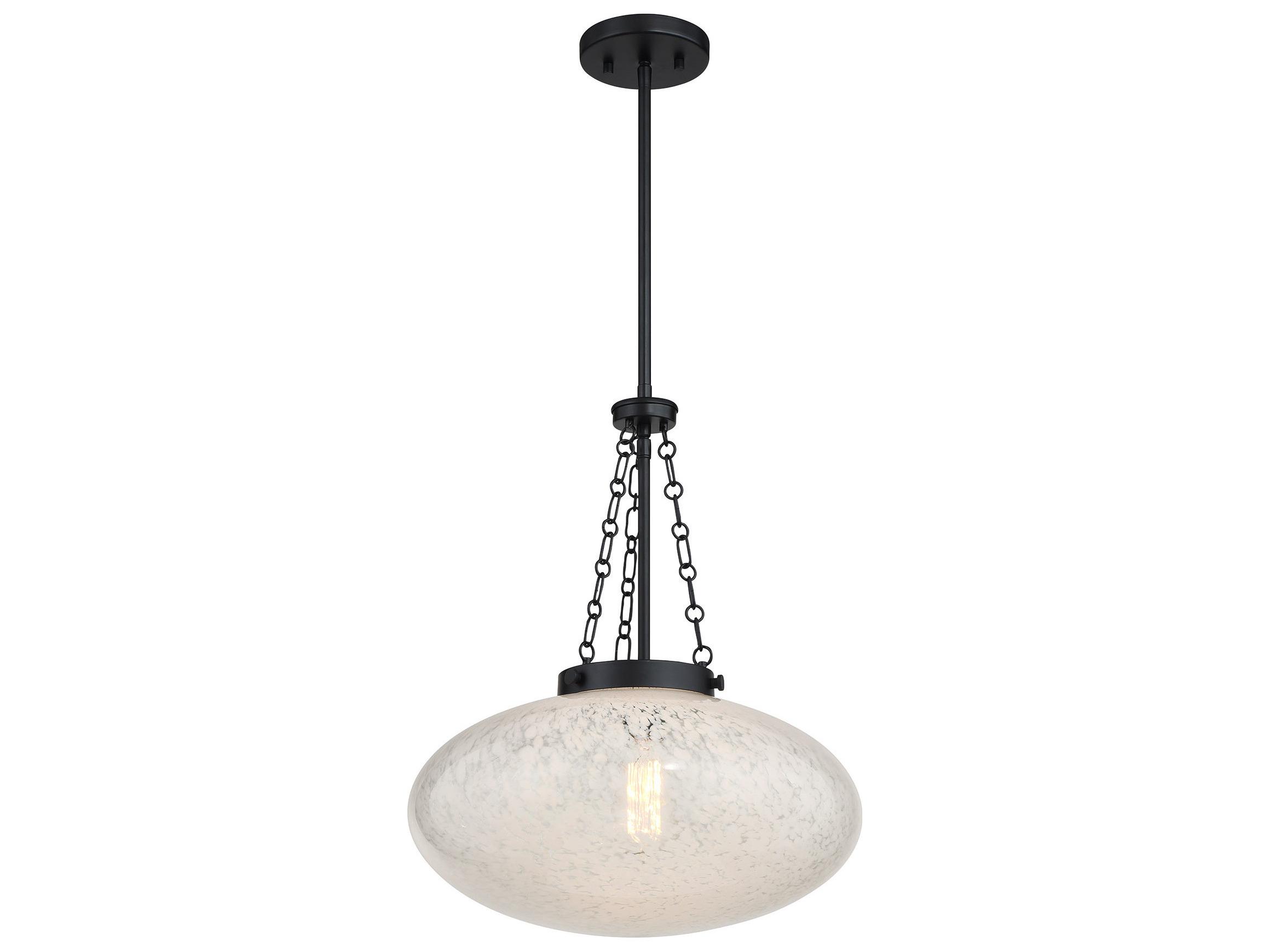 Savoy House Willow 1-Light Matte Black Globe Pendant