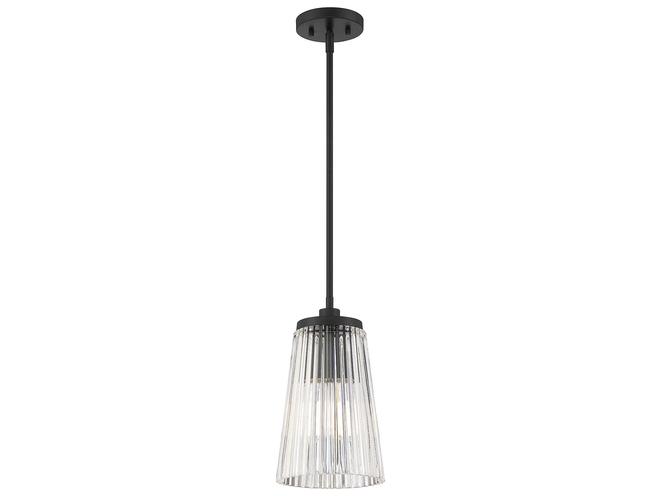 Savoy House Chantilly 1-Light Matte Black Glass Mini Pendant