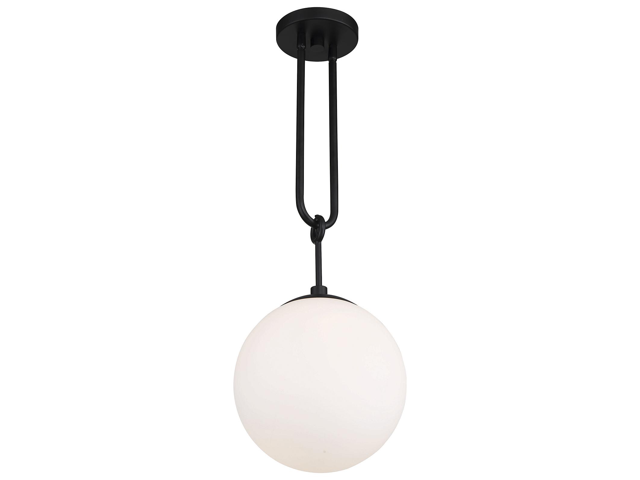 Savoy House Becker 1-Light Matte Black Glass Globe Mini Pendant