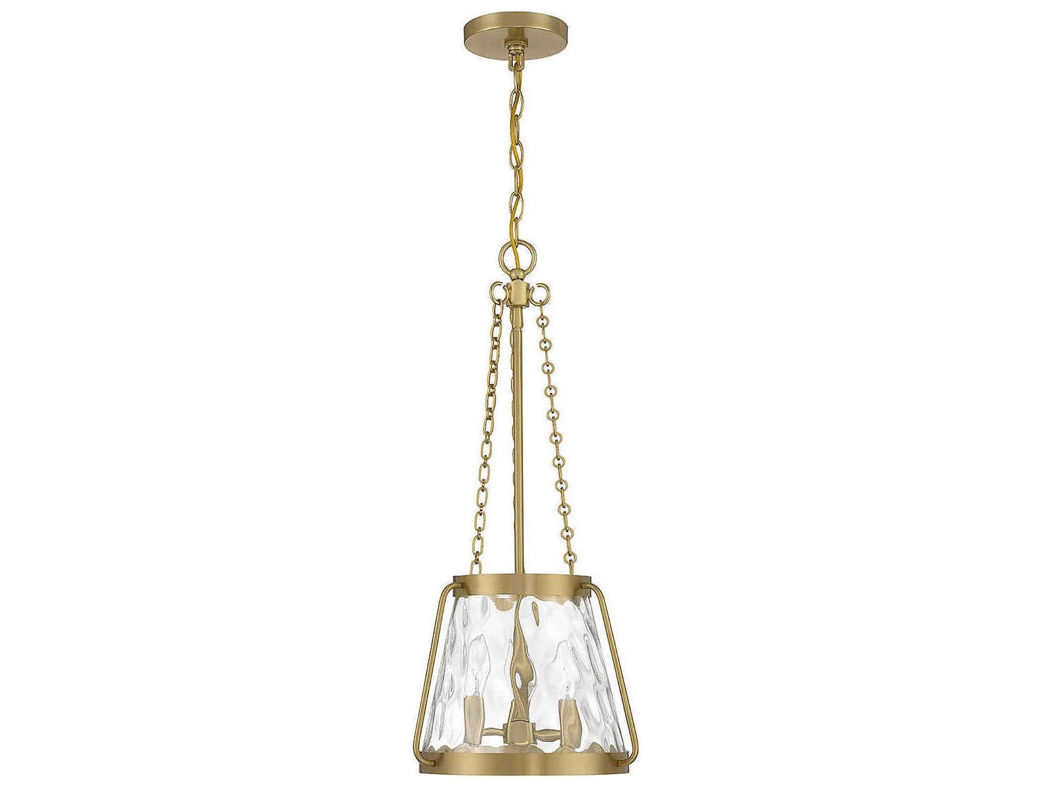Savoy House Crawford 3-Light Warm Brass Glass Mini Pendant