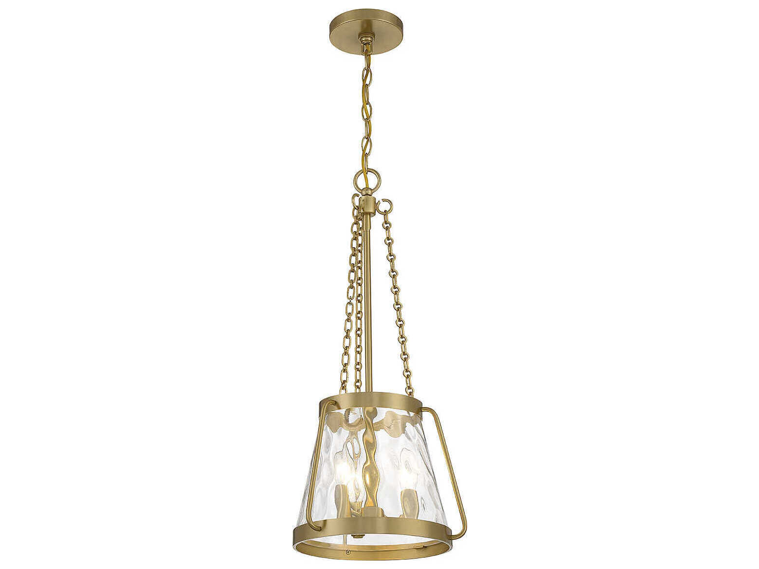 Savoy House Crawford 3-Light Warm Brass Glass Mini Pendant