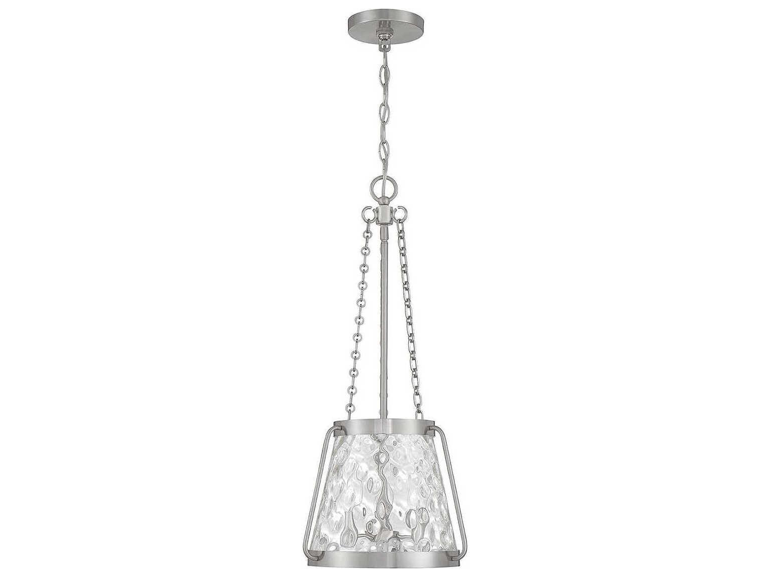 Savoy House Crawford 3-Light Satin Nickel Glass Mini Pendant
