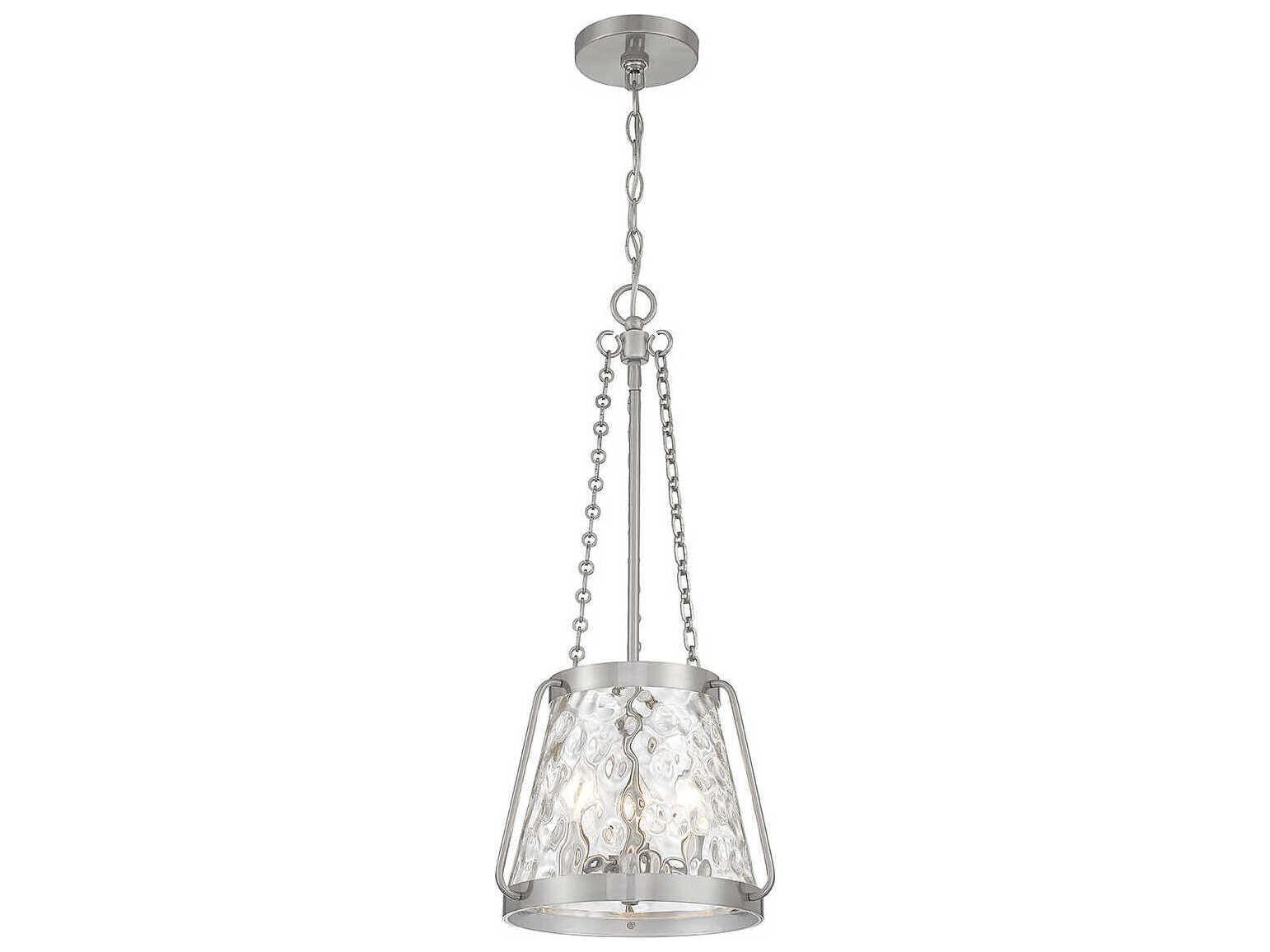 Savoy House Crawford 3-Light Satin Nickel Glass Mini Pendant