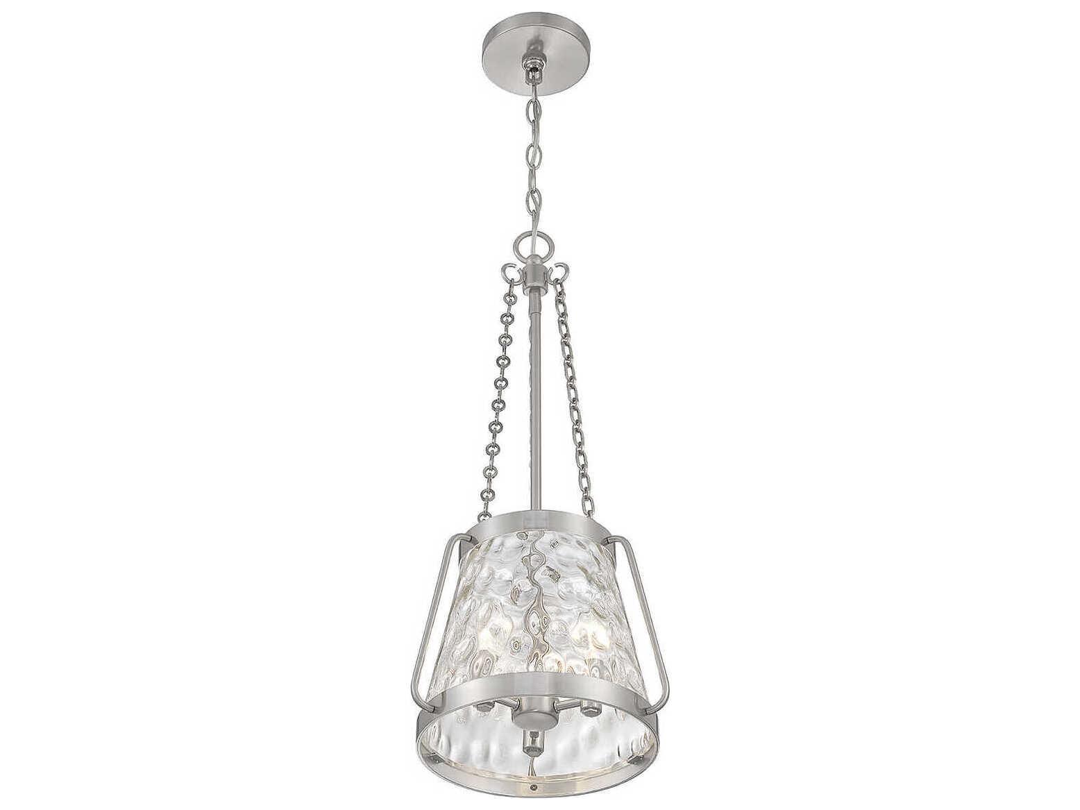 Savoy House Crawford 3-Light Satin Nickel Glass Mini Pendant